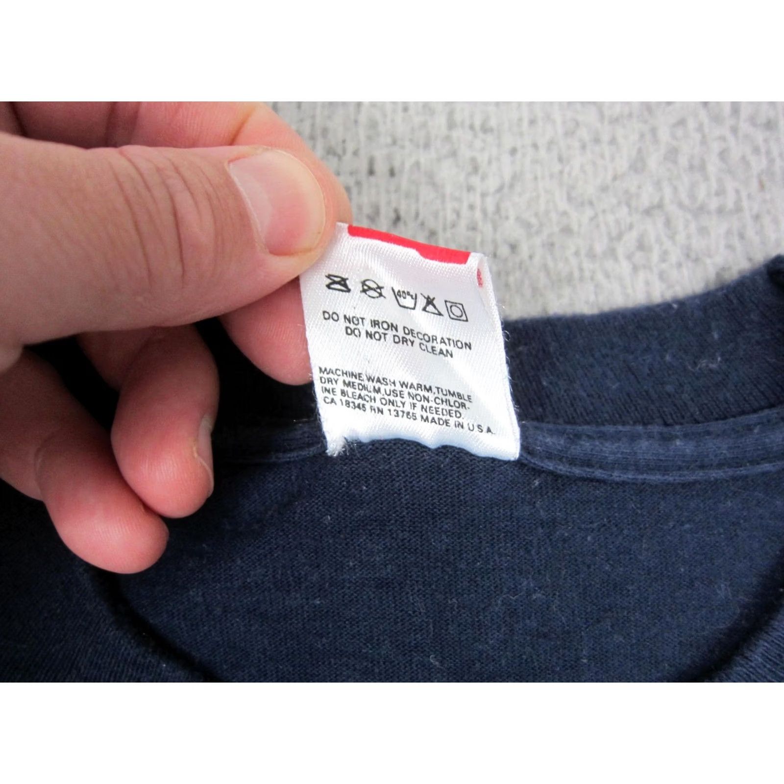 Fruit Of The Loom VINTAGE Fruit of the Loom Shirt Mens Extra Large XL Blue Single Stitch CPI Tech Size US XL / EU 56 / 4 - 5 Thumbnail