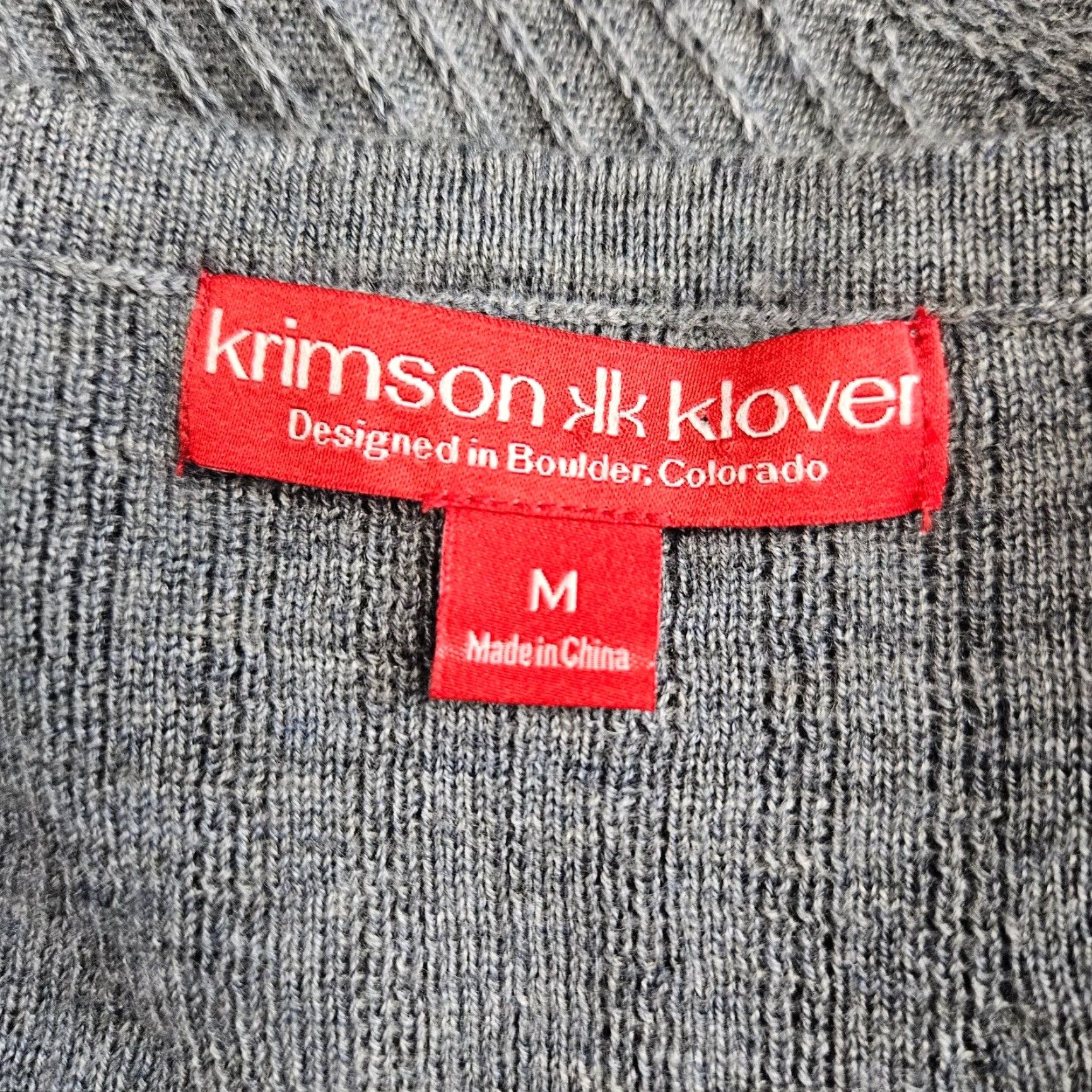 Vintage Krimson Klover Sweater Sz Medium Gray Wool Blend Long Sleeve Scoop Neck Womens Size M / US 6-8 / IT 42-44 - 6 Thumbnail