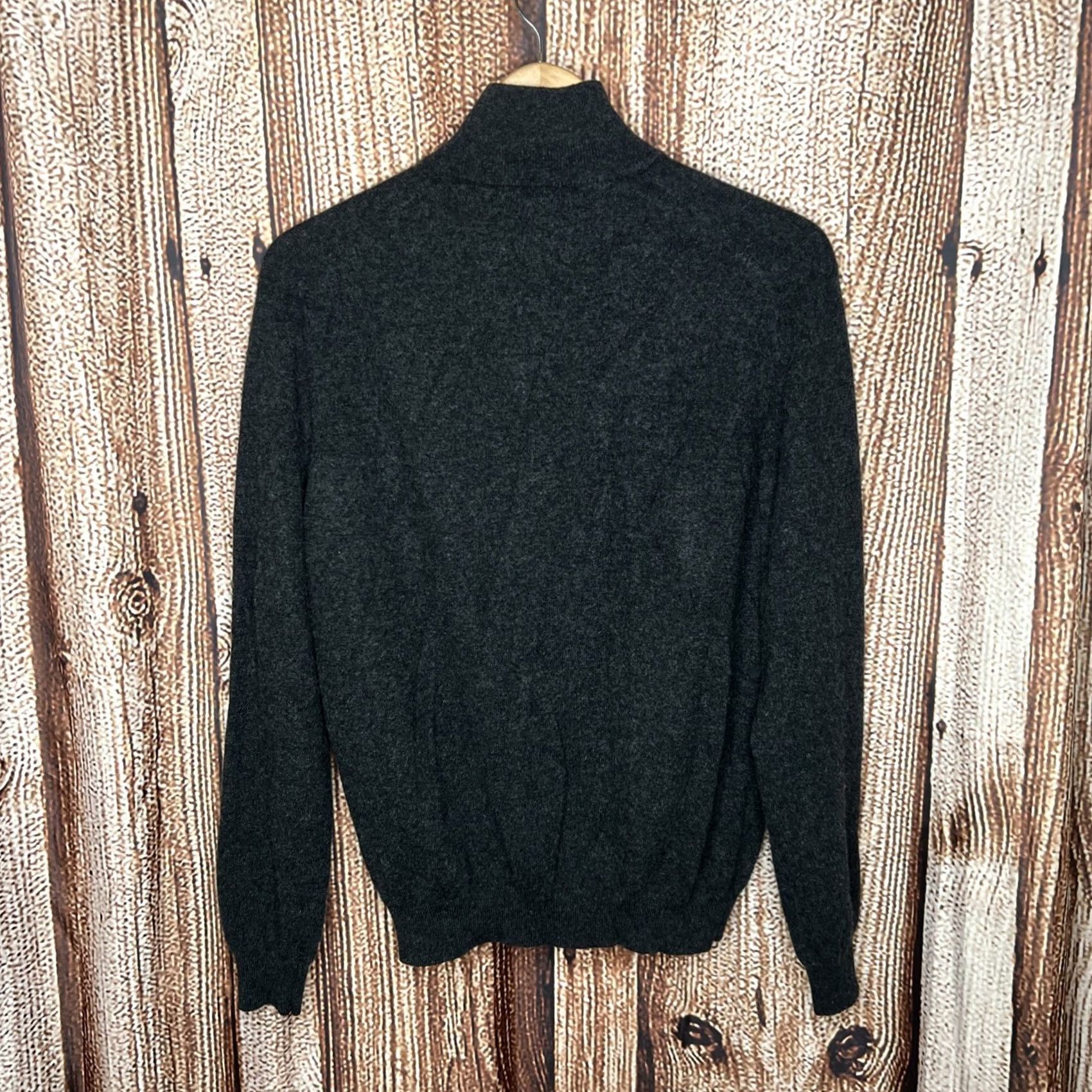 Proper Cloth Proper Cloth Cashmere Half Zip Gray Large Mens Sweater Pullover Zip Casual Knit Long Sleeve Regular Fit Autumn Winter Spring Summer Mens Size US L / EU 52-54 / 3 - 3 Thumbnail