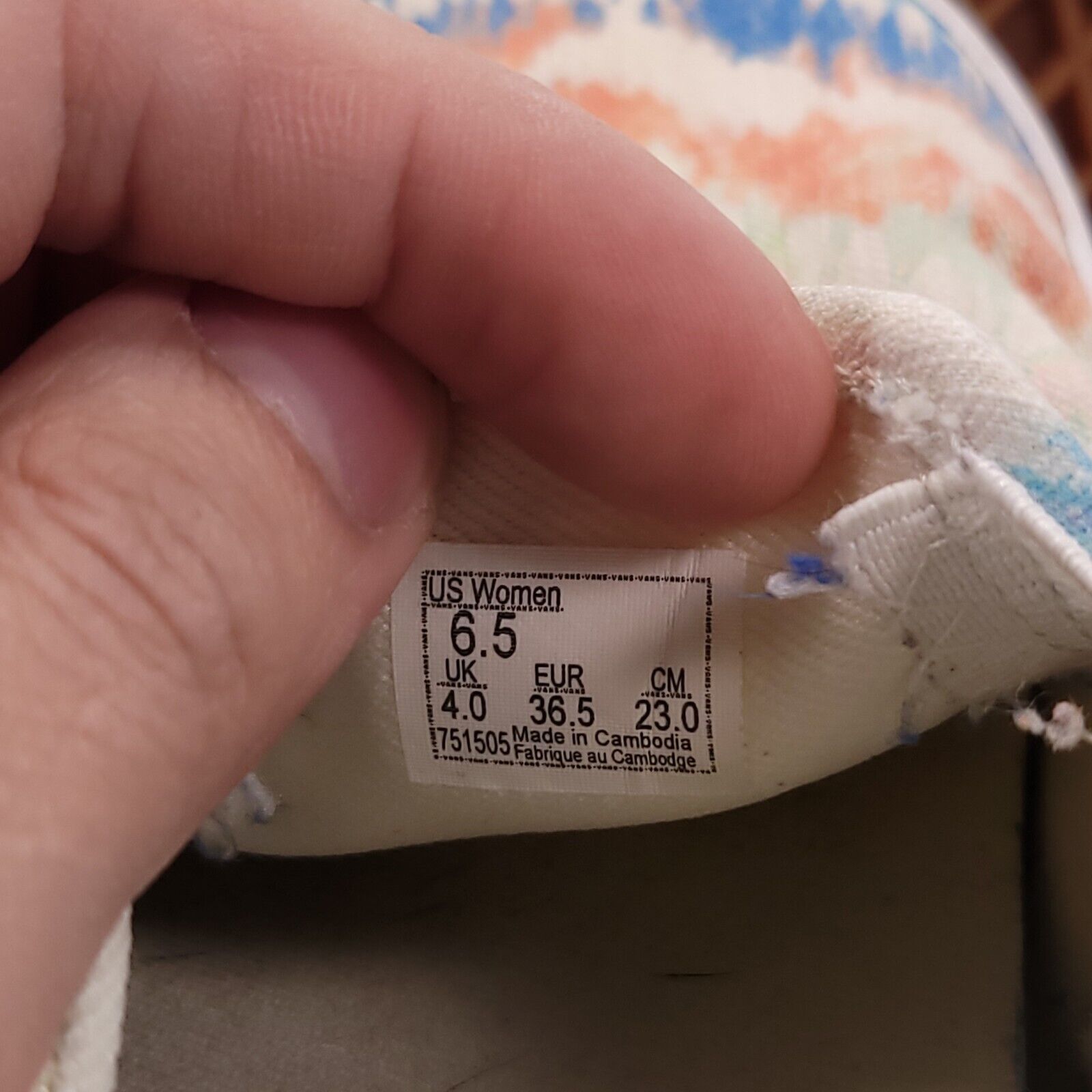 Vans Vans Off the Wall Athletic Shoe Womens Size 6.5 751505 Multi Size US 6.5 / IT 36.5 - 9 Thumbnail