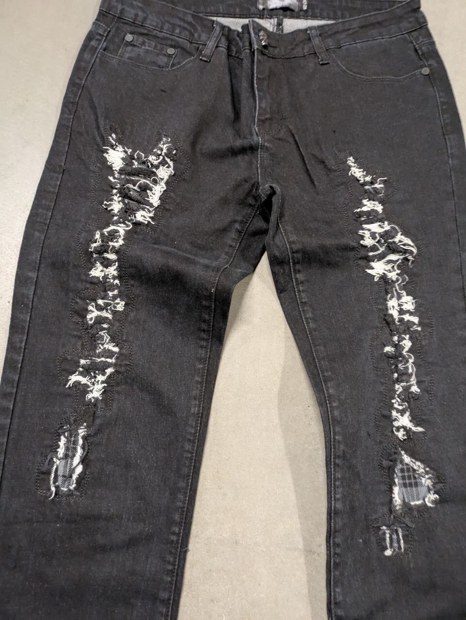 Vintage Rock Rebel distressed denim pants Size US 32 / EU 48 - 2 Thumbnail