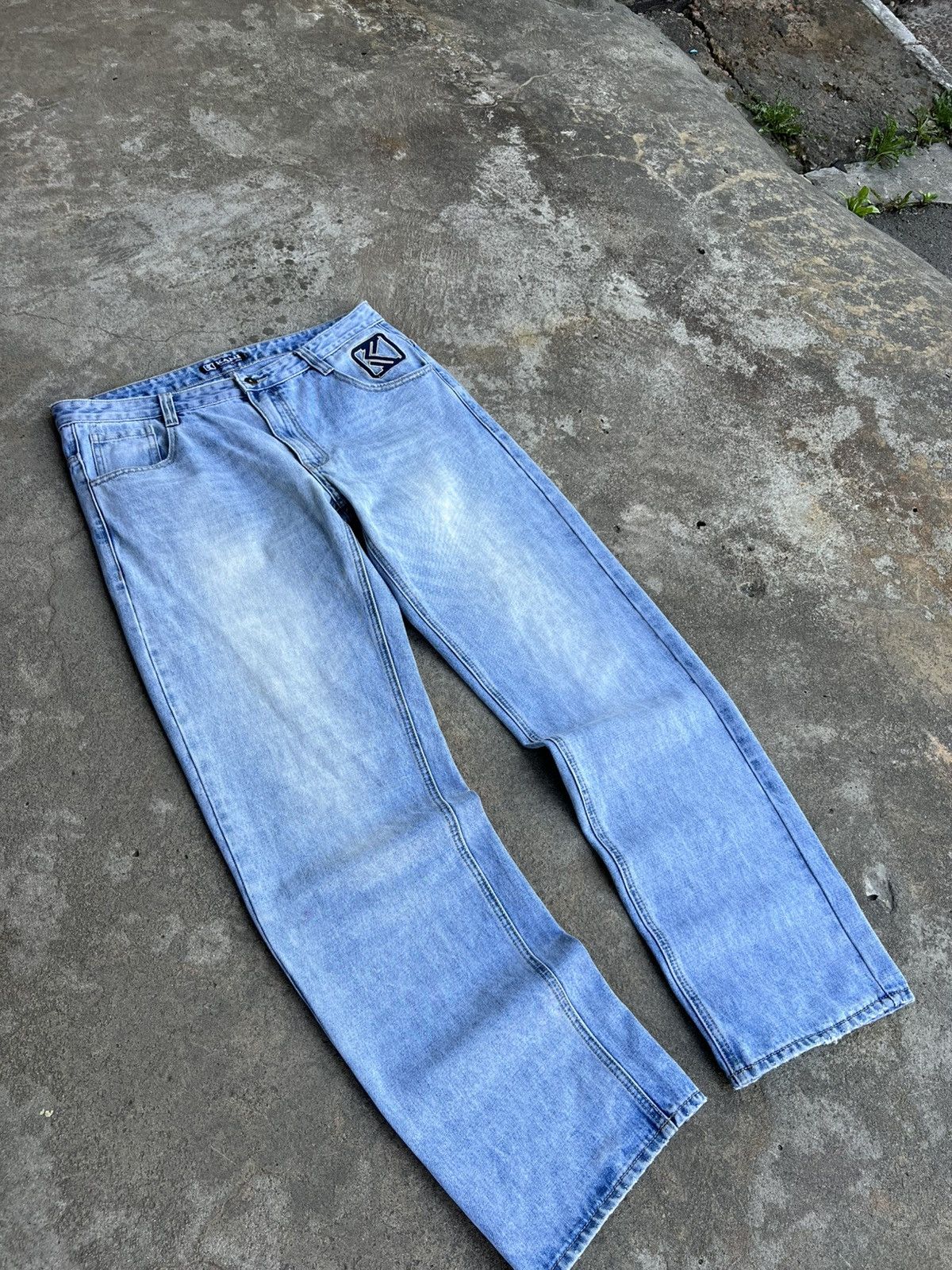 If Six Was Nine × Karl Kani × Southpole Crazy Vintage Karl Kani Big Logo Denim Jeans super Rare USA Size US 34 / EU 50 - 8 Thumbnail