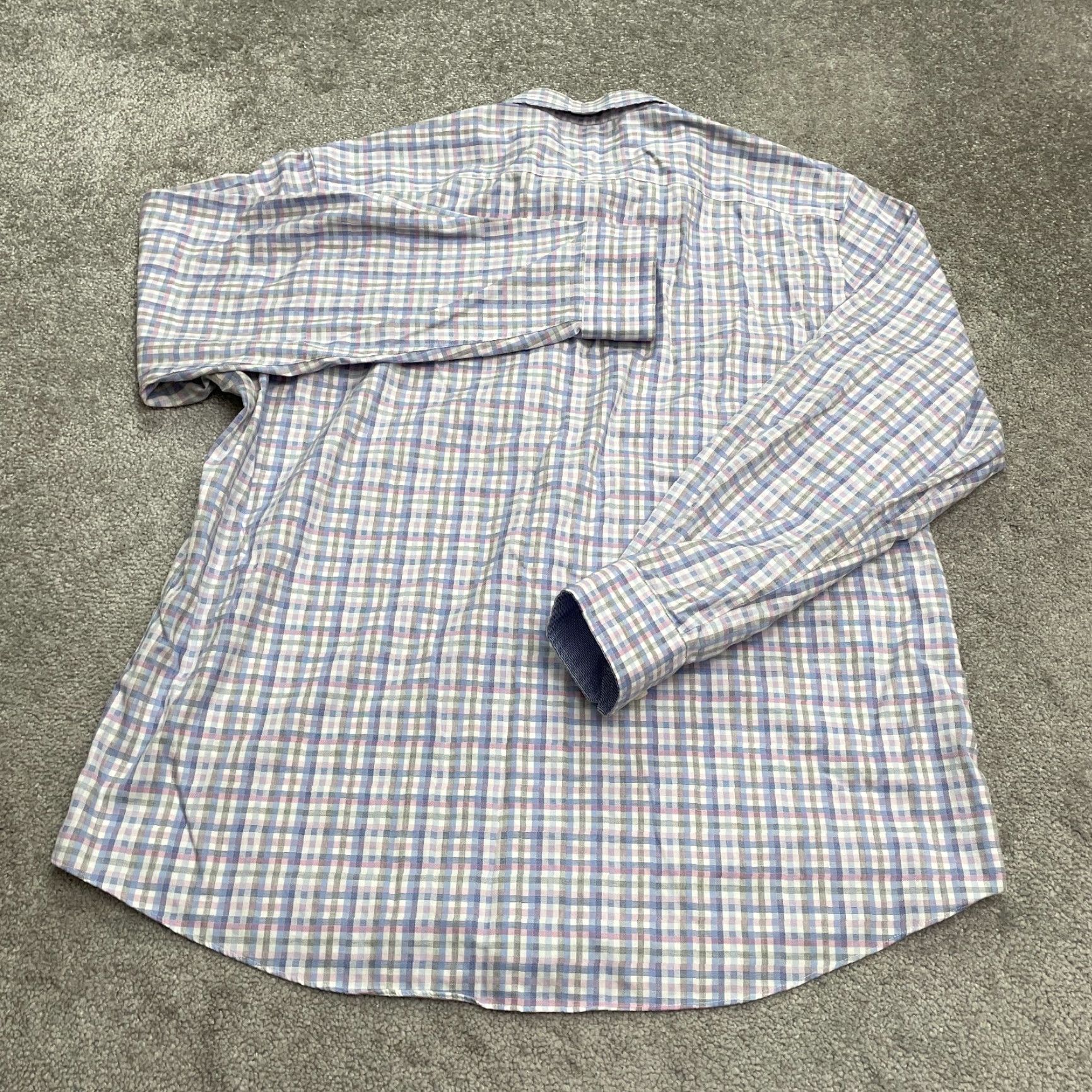 Egara Egara Shirt Mens 2XL Button-Down Plaid Cotton Non-Iron Multicolor All Seasons Breathable Casual Work Size US XXL / EU 58 / 5 - 2 Thumbnail