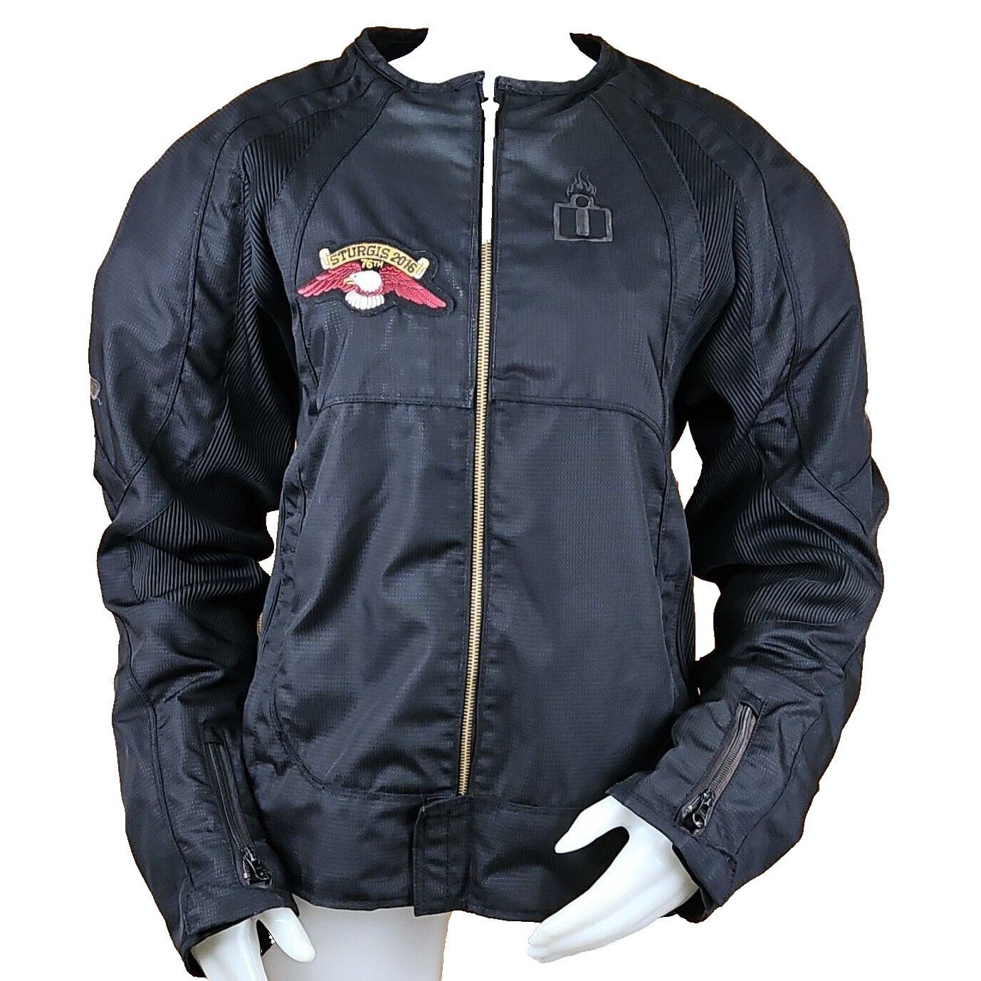 Icon Motorcycle Merc Jacket Womens XL Black Armored Padded M