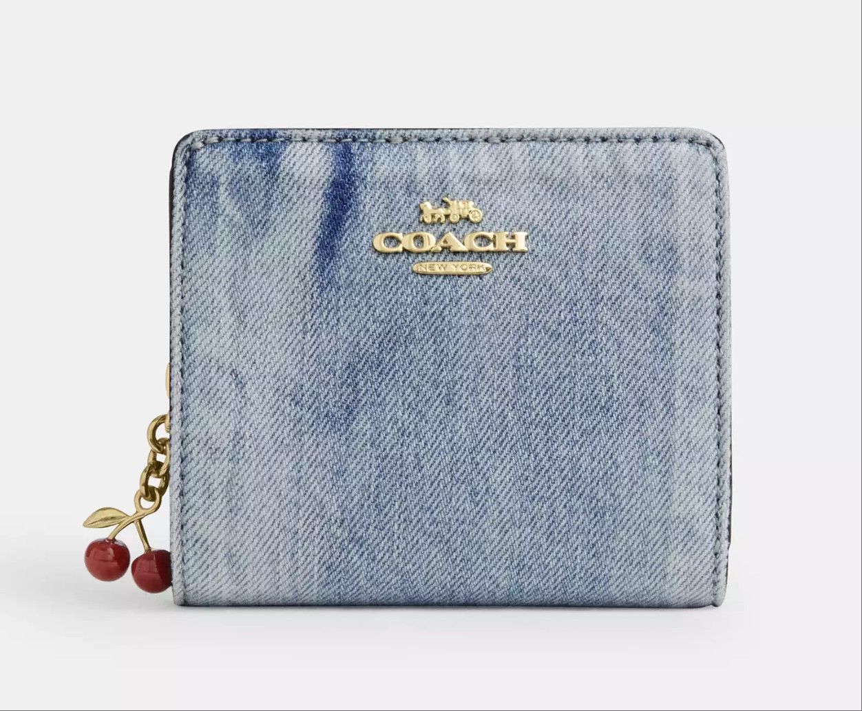 Coach Snap Wallet In Loved Denim With Charm CEC35 Size ONE SIZE - 8 Thumbnail