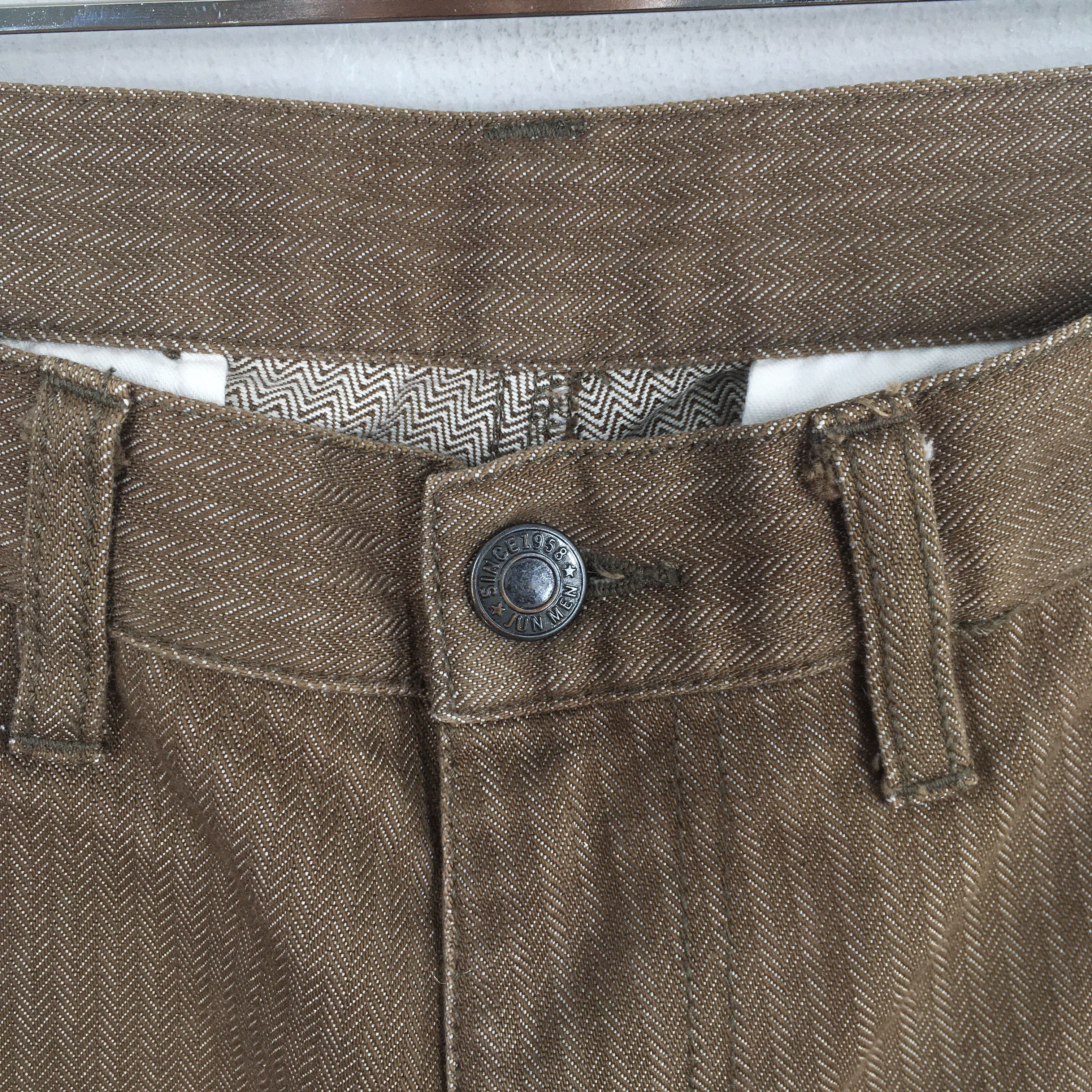 JUN MEN Size 29x30 Junmen Japan Herringbone Brown Pants Size US 29 - 5 Thumbnail