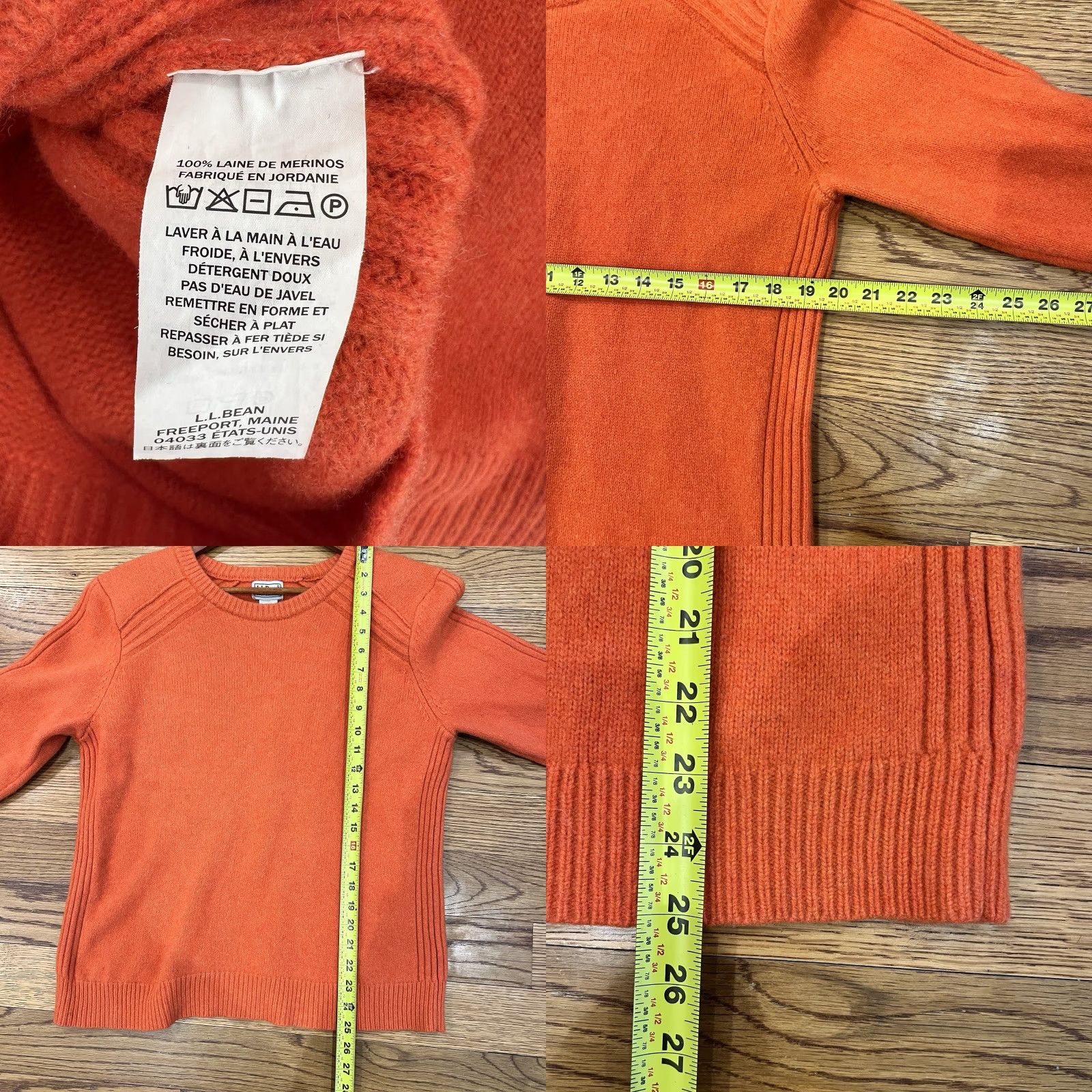 Vintage LL Bean Men's Large Rangeley Merino Crewneck Pullover Sweater NWT Size US L / EU 52-54 / 3 - 8 Thumbnail