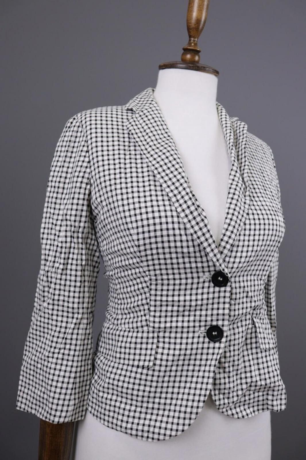 Designer Max Mara White & Black Blazer Jacket Size I 40 / USA 6 Size M / US 6-8 / IT 42-44 - 5 Thumbnail