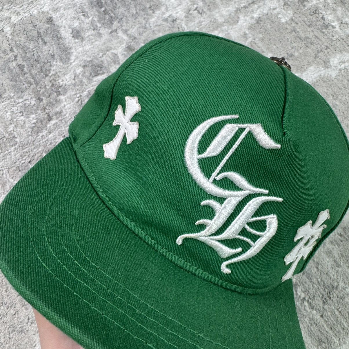 Chrome Hearts Leather cross patch baseball hat Size ONE SIZE - 5 Thumbnail