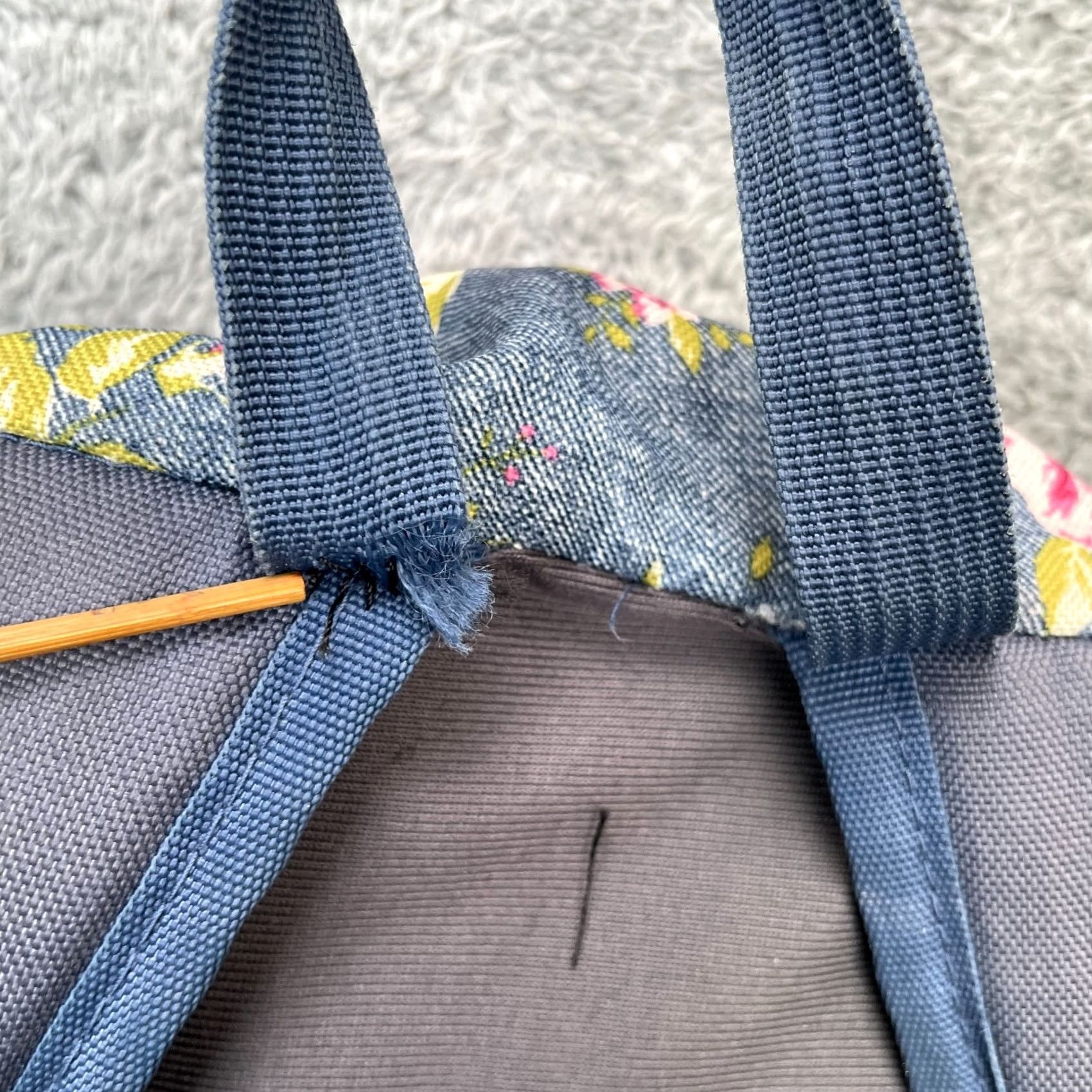 Jansport Jansport Backpack Womens Blue Floral School Adjustable Strap Canvas Zip Bag Size ONE SIZE - 7 Thumbnail