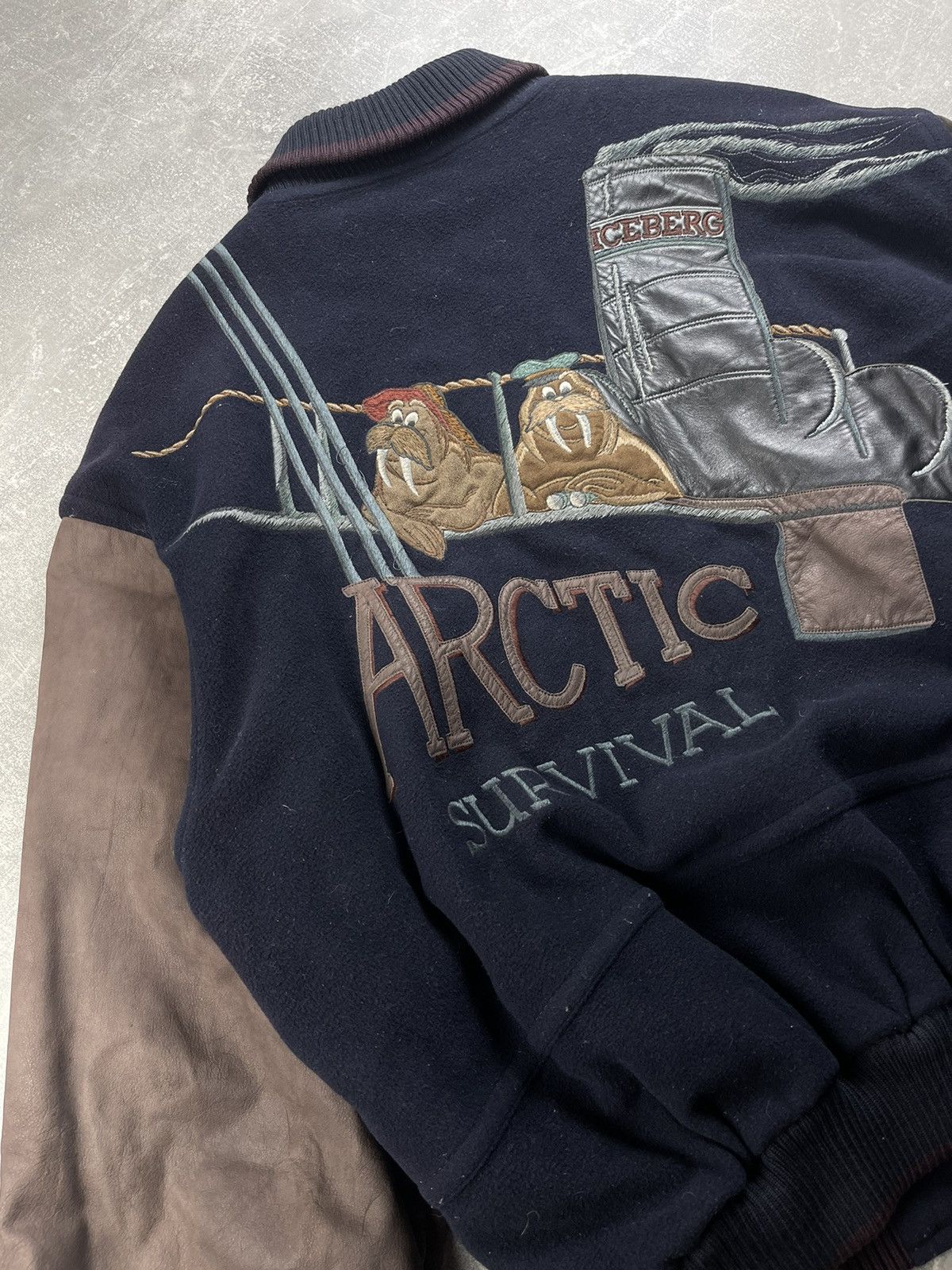 Iceberg Iceberg Arctic Survival Wool/Leather Bomber Varsity Jacket Size US L / EU 52-54 / 3 - 6 Thumbnail