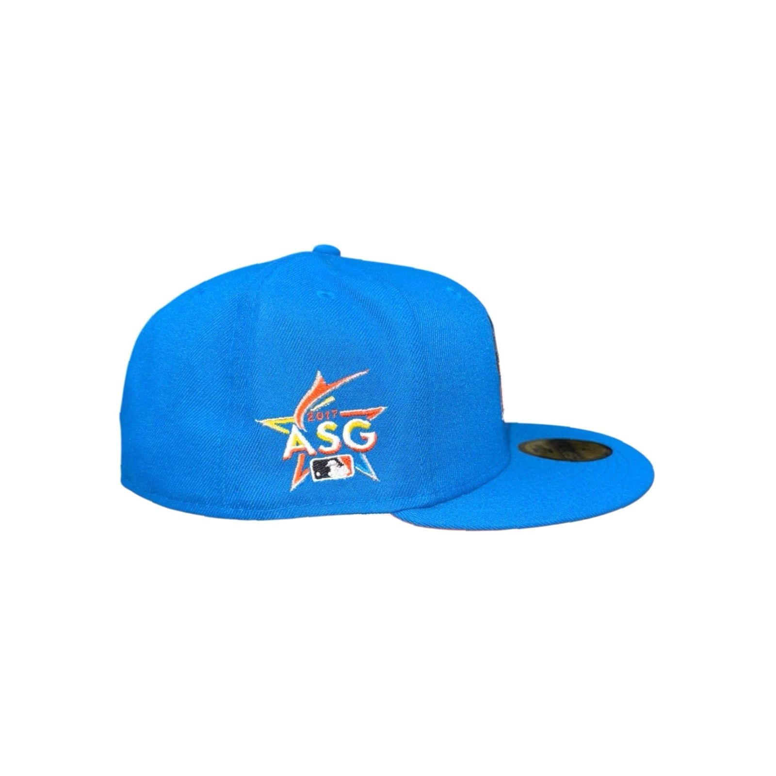 New Era New Era Hat Miami Marlins ASG All Star Game Club Exclusive Fitted Hat 7 1/2 Blue Mens Baseball Cap Stars Size 7 1/2 Size ONE SIZE - 4 Thumbnail