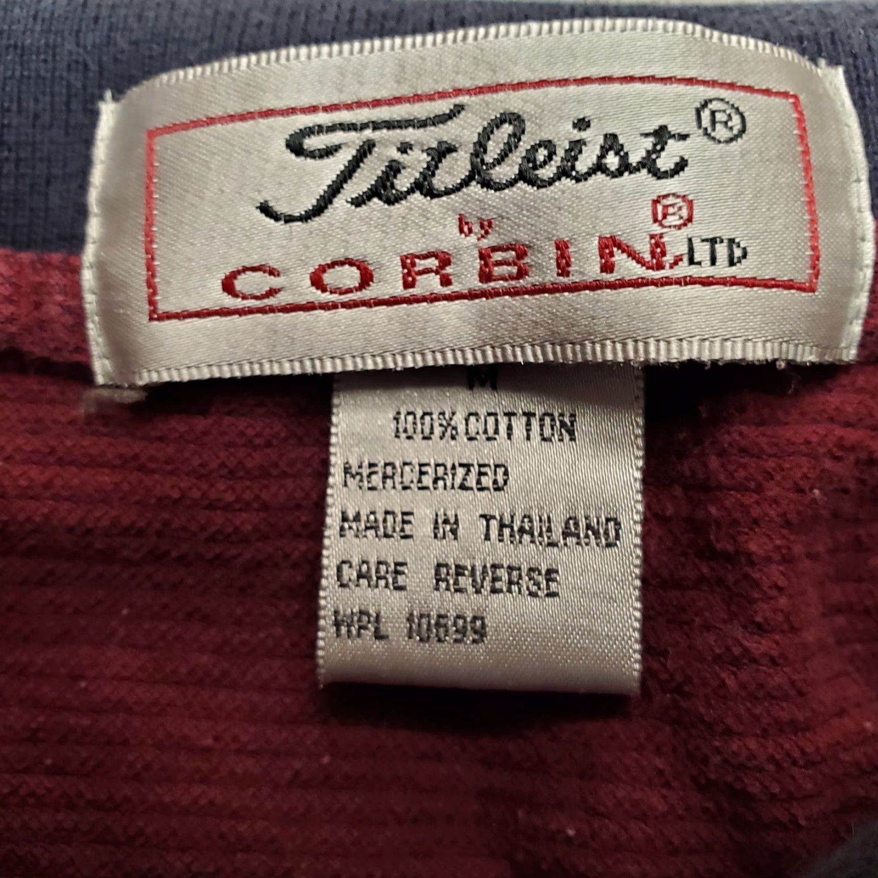 Titleist Titleist Shirt Mens M Red Blue Striped 100% Mercerized Cotton Golf Polo Size US M / EU 48-50 / 2 - 5 Thumbnail