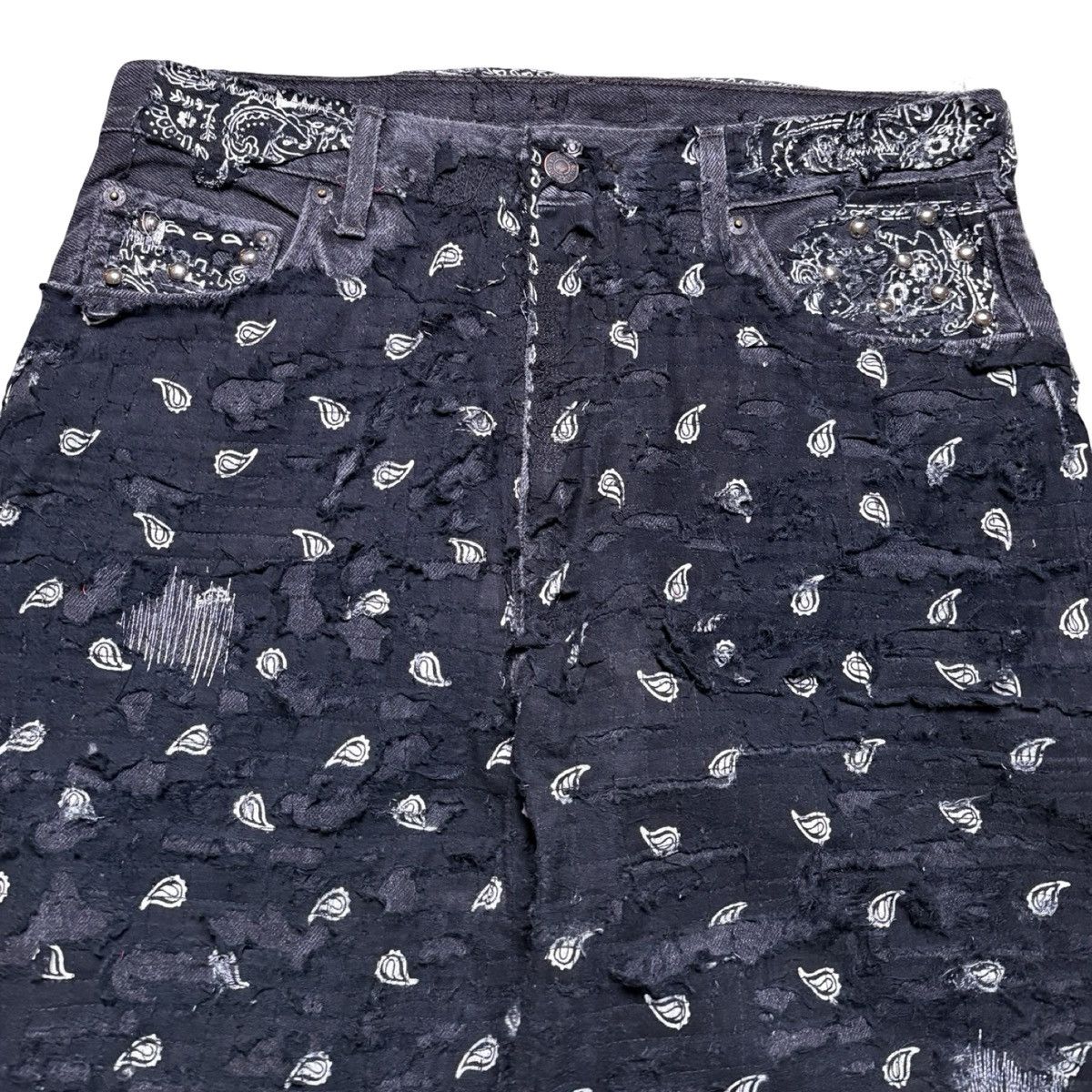Levi's W&G 1/1 Custum Black Boro Scab Denim Levi's Jeans Baggy Size US 32 / EU 48 - 3 Thumbnail