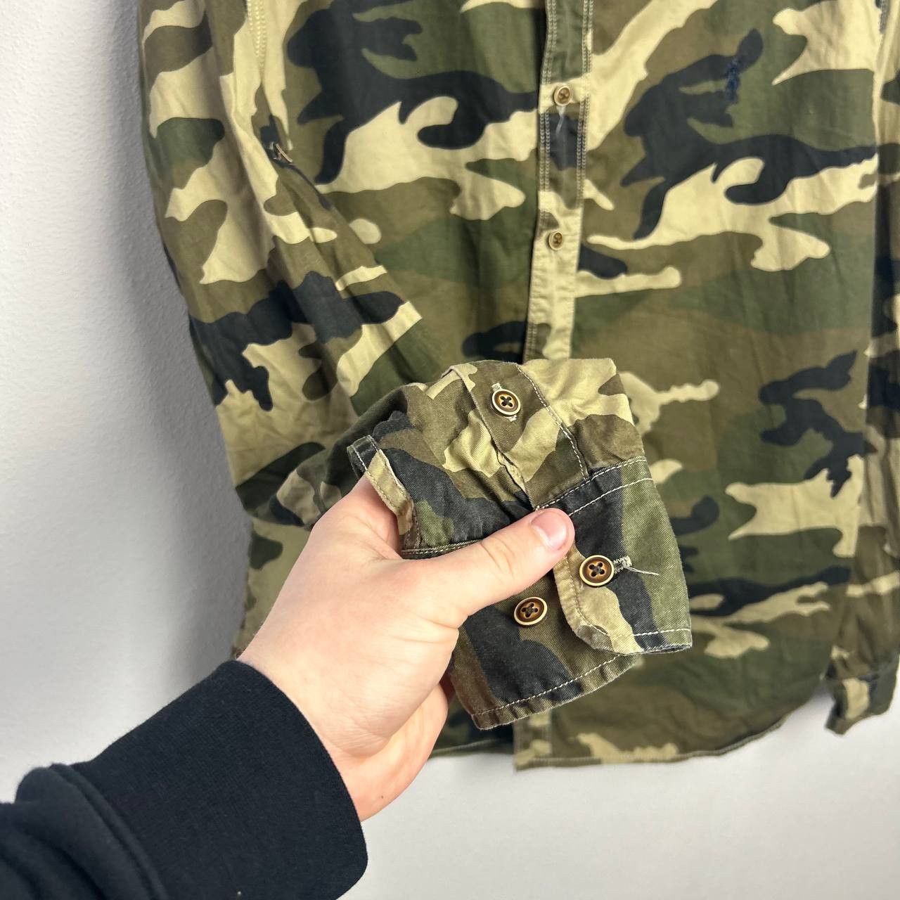 Polo Ralph Lauren Vintage Polo Ralph Lauren Camouflage military y2k shirt Size US L / EU 52-54 / 3 - 7 Thumbnail