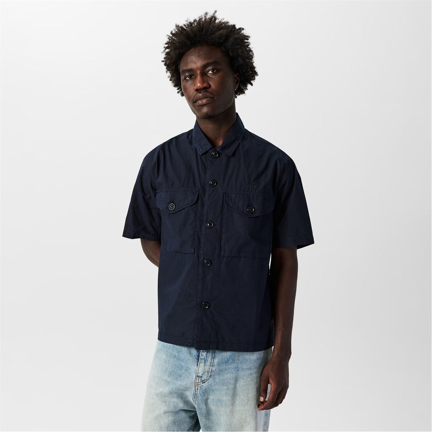 C.P. Company o1g2r1mq0426 Short Sleeve Shirt in Navy Size US M / EU 48-50 / 2 - 6 Thumbnail