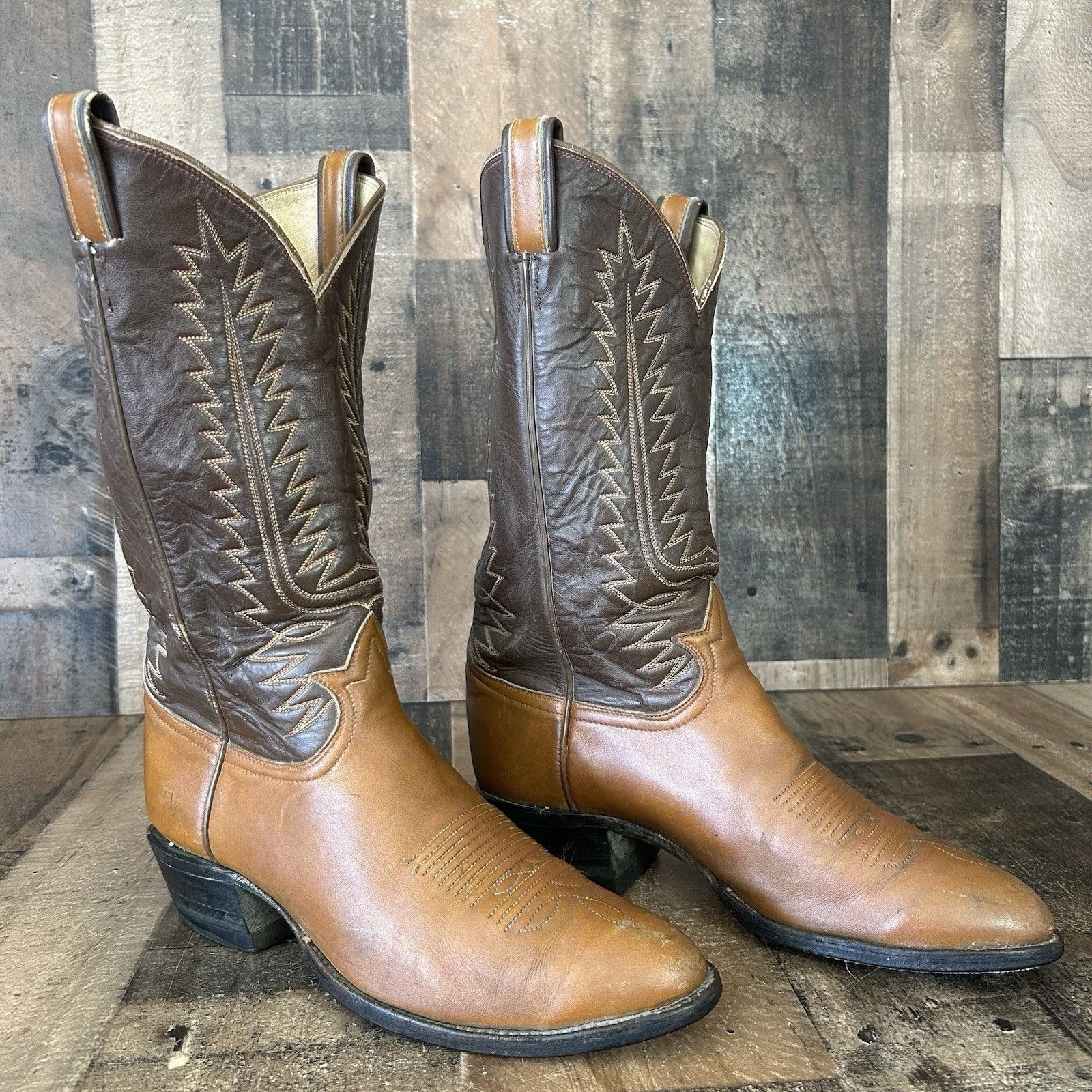 Tony Lama Tony Lama Vintage Gold Label Western Cowboy Boots Mens 9 D Size US 9 / EU 42 - 2 Thumbnail