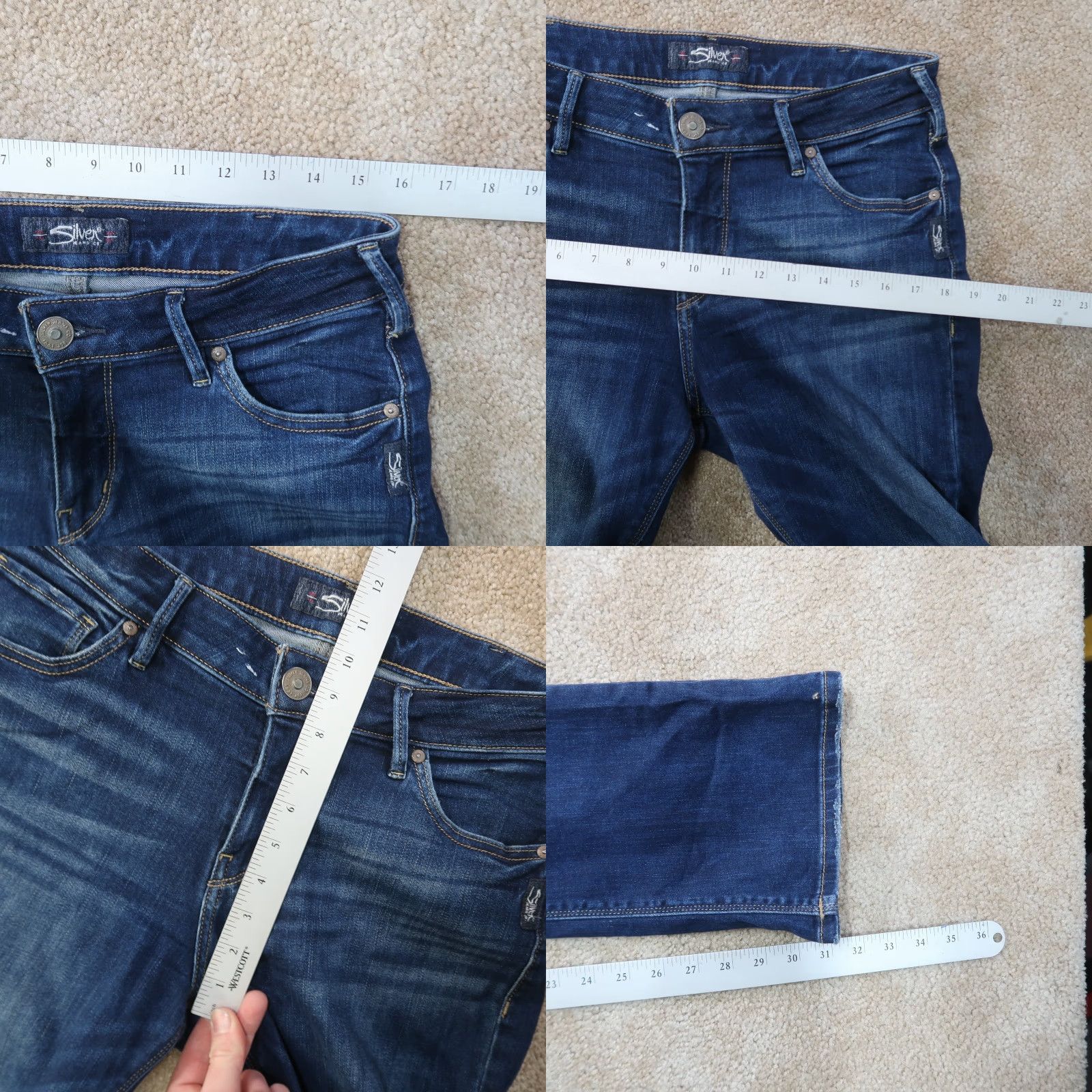 Silver Jeans Co. Silver Jeans Women's Jeans Bootcut Slim 30x31 Blue Denim Stretch Regular 5-Pocket Size 30" / US 8 / IT 44 - 8 Thumbnail