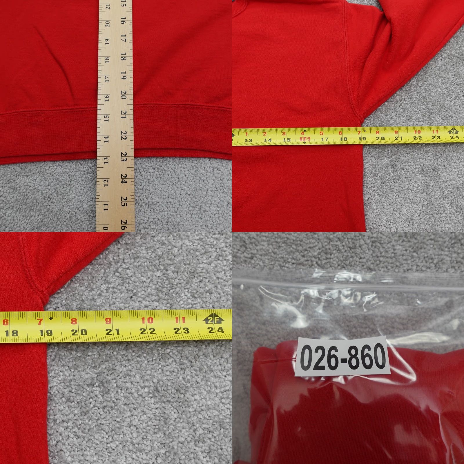 Athletic Works Athletic Works Sweatshirt Unisex Adult S Red Cotton Blend Fleece Solid Long Sleeve Crew Neck Regular Fit Outdoor Classic Size US S / EU 44-46 / 1 - 8 Thumbnail
