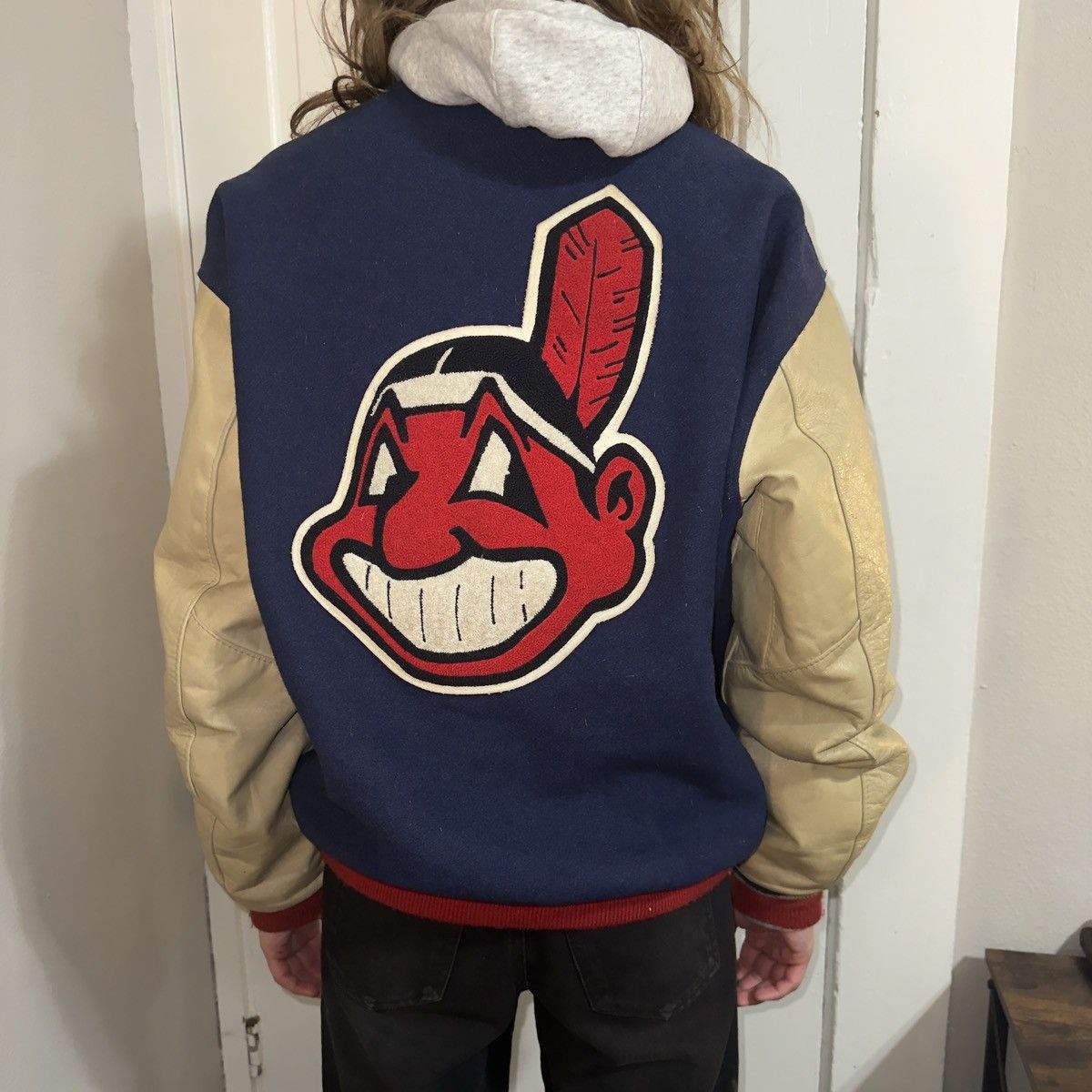 MLB Cleveland Indians Vintage Varsity Jacket Size US L / EU 52-54 / 3 - 2 Thumbnail