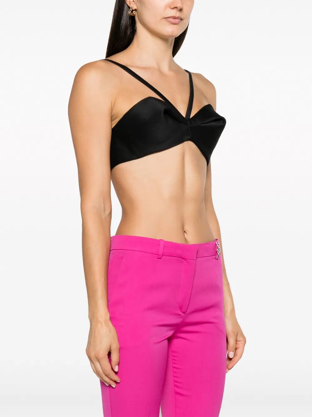 Versace o1y0226 Crop Top in Black Size S / US 4 / IT 40 - 3 Thumbnail