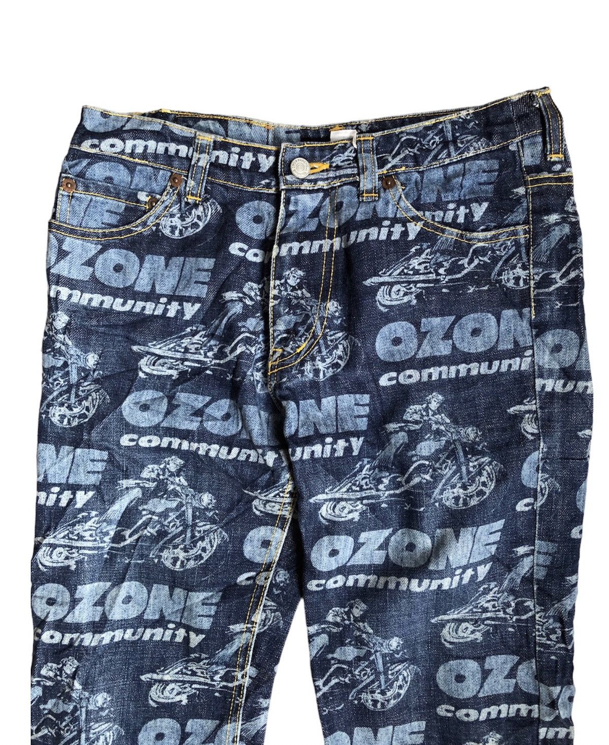 Hysteric Glamour Ozone Community All Over Print Denim Jeans Size 27" / US 4 / IT 40 - 4 Thumbnail