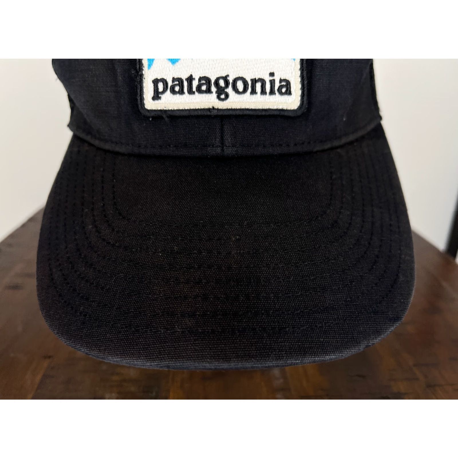 Patagonia Patagonia Trucker Hat Cap Snap Back Adult One Size Black Fitz Roy Embroidered Size ONE SIZE - 3 Thumbnail