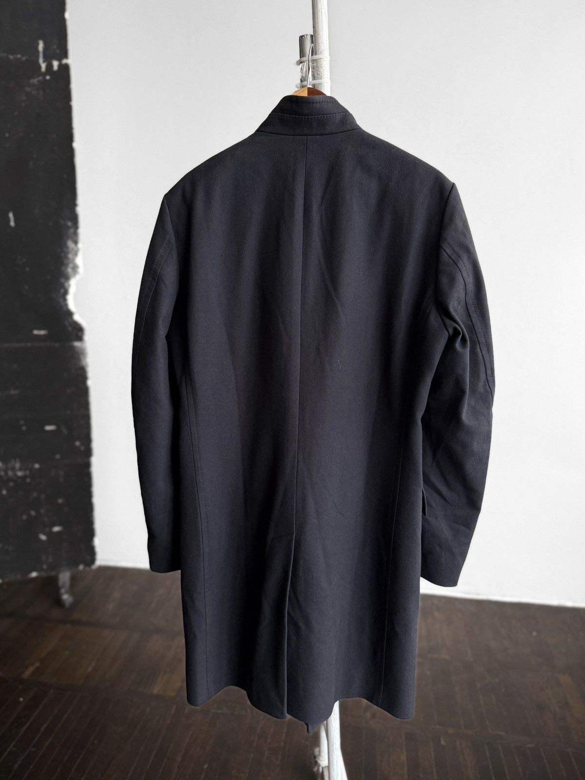 Hugo Boss Hugo Boss Mens Dark Blue Coat Stand Collar Wool Blend Jacket Size US M / EU 48-50 / 2 - 4 Thumbnail