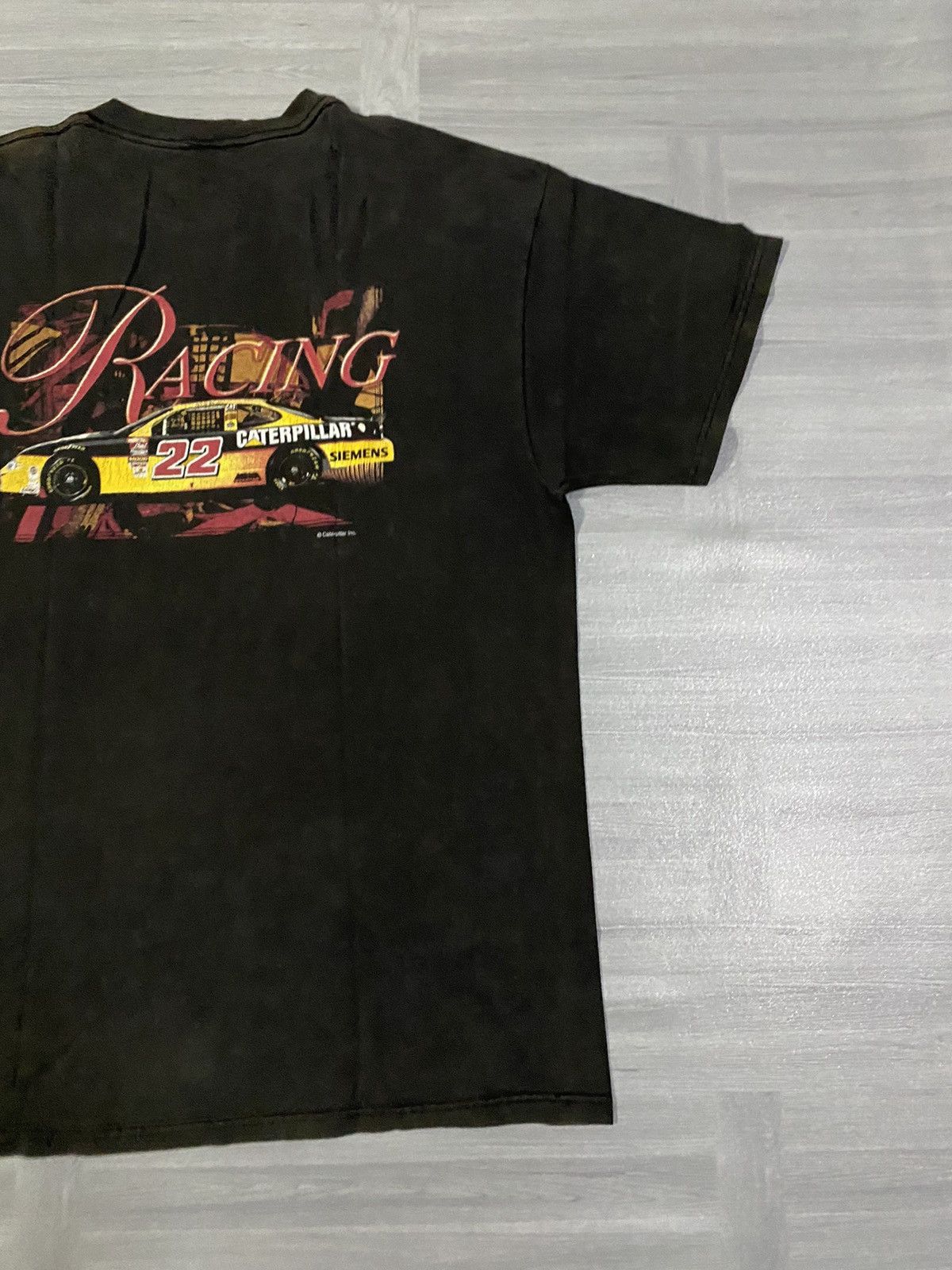 NASCAR Vintage 90s Caterpillar Racing Nascar T Shirt Size US XL / EU 56 / 4 - 18 Thumbnail
