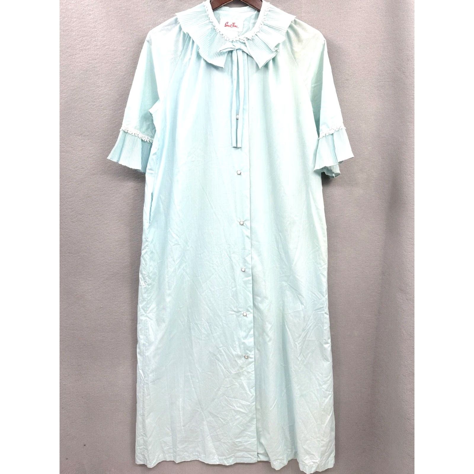 Vintage VINTAGE Smart Time Dress Womens 12 Blue 1970s Cottagecore Arts & Crafts Men/Women? Size L / US 10 / IT 46 - 2 Thumbnail