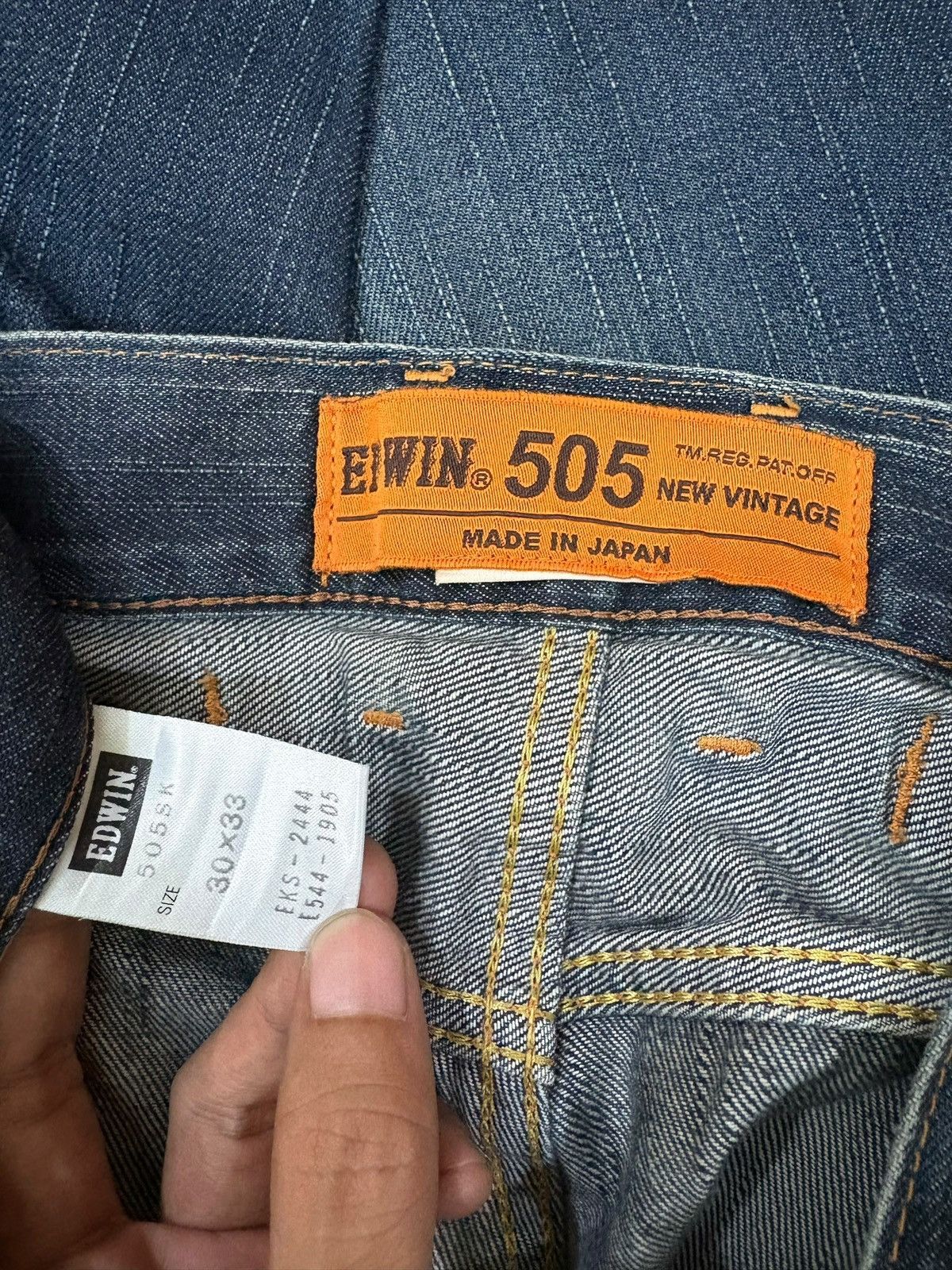 Edwin New Vintage Edwin 505 Selvedge Mud Wash Buckle Back Jeans Size US 30 / EU 46 - 11 Thumbnail