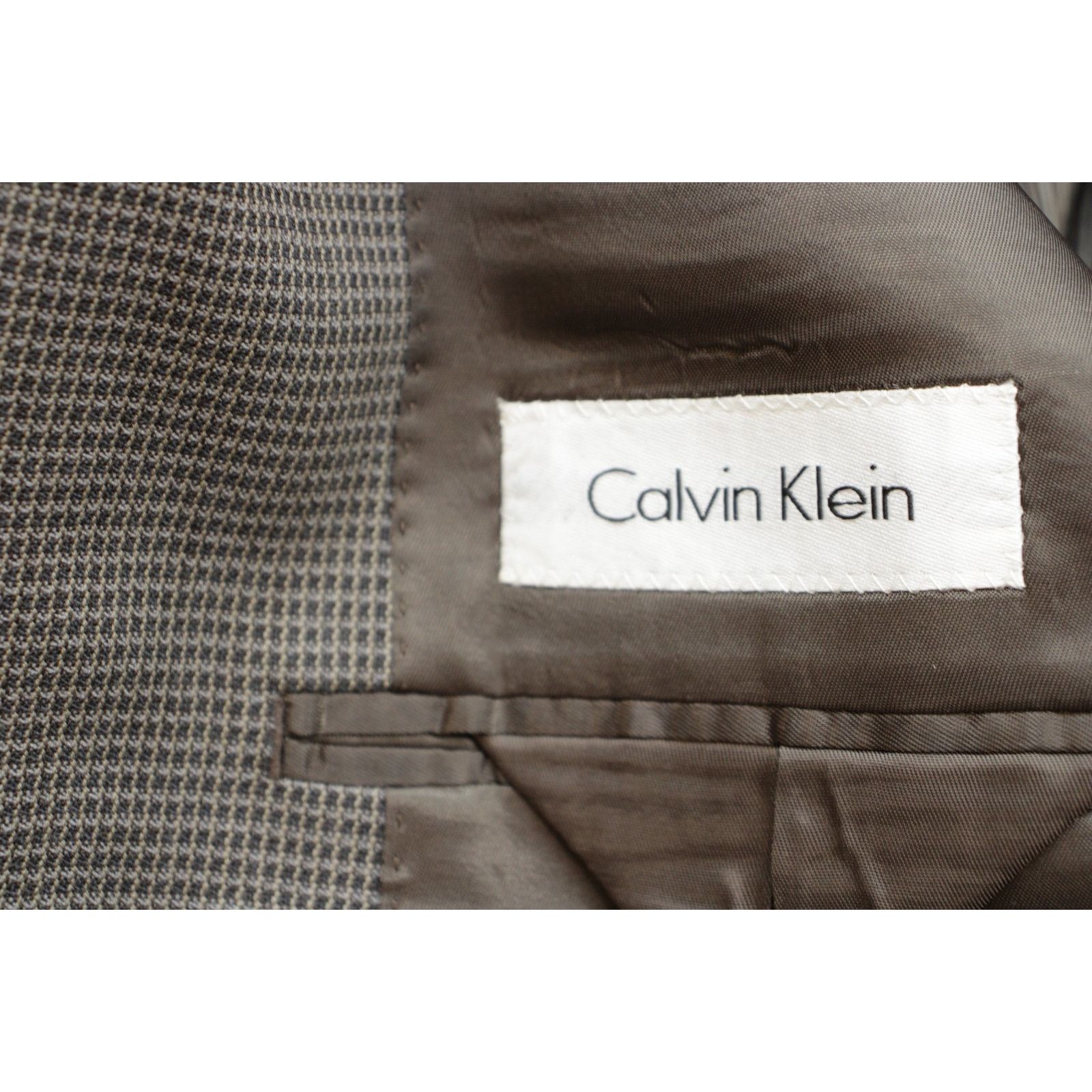 Calvin Klein Calvin Klein Blazer Mens 42L Brown 100% Wool Peak Label Size 42L - 5 Thumbnail