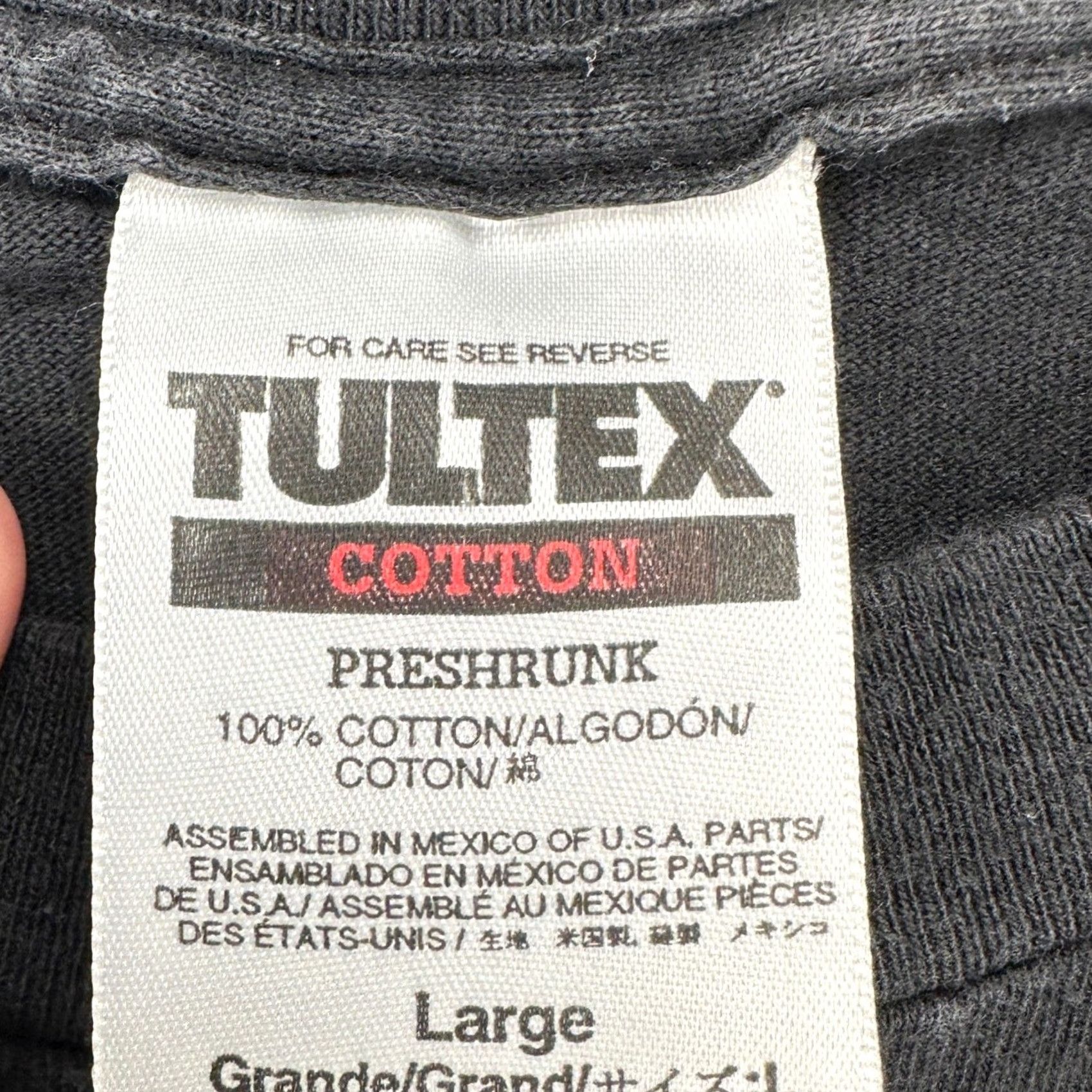 Tultex VINTAGE Tultex Las Vegas T-Shirt Tee Mens Large Black Graphic Preshrunk Crewneck Size US L / EU 52-54 / 3 - 5 Thumbnail