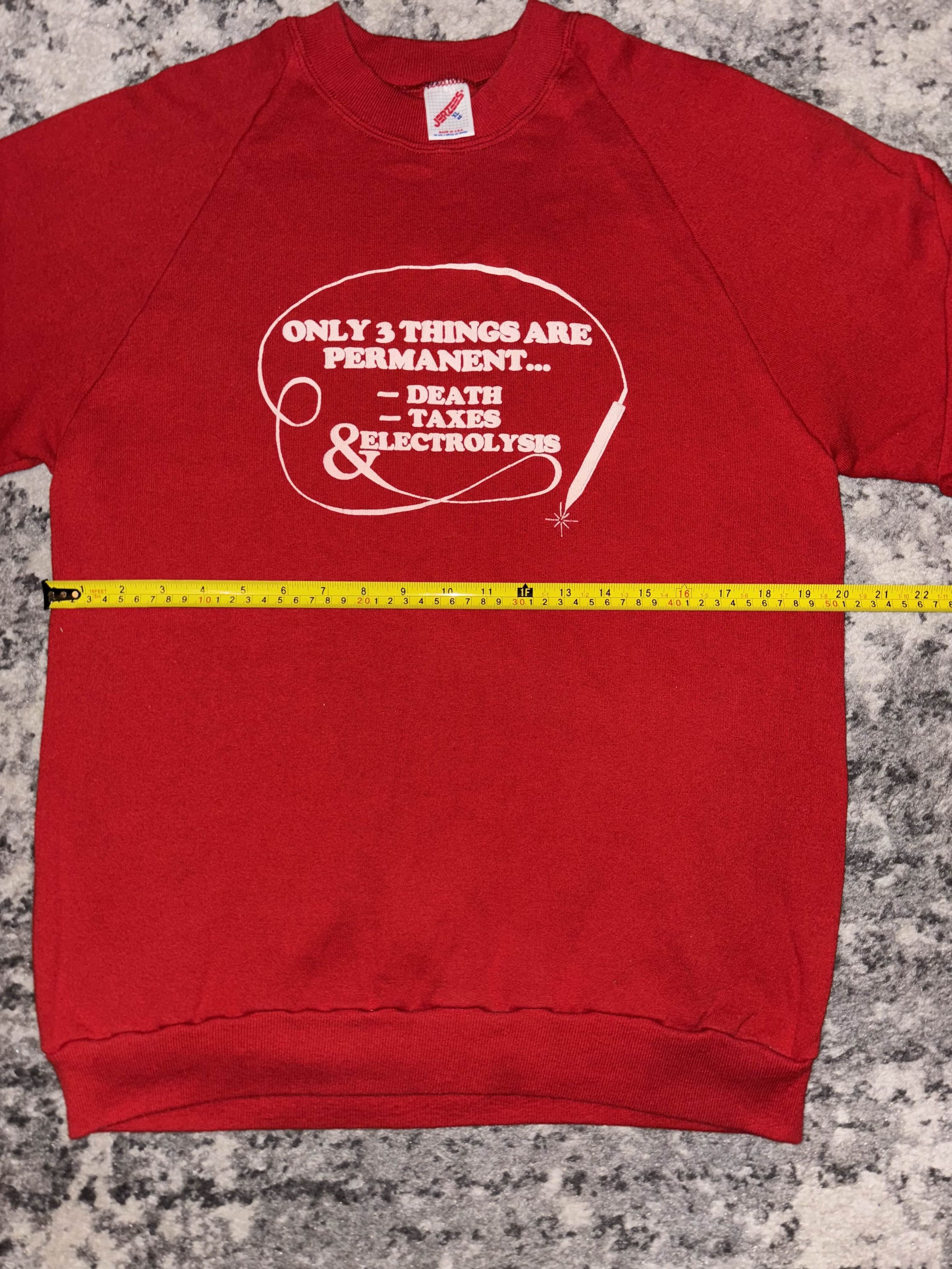 Vintage Vintage 80s / 90s Only 3 Things Are Permanent Sweatshirt Size US S / EU 44-46 / 1 - 4 Thumbnail