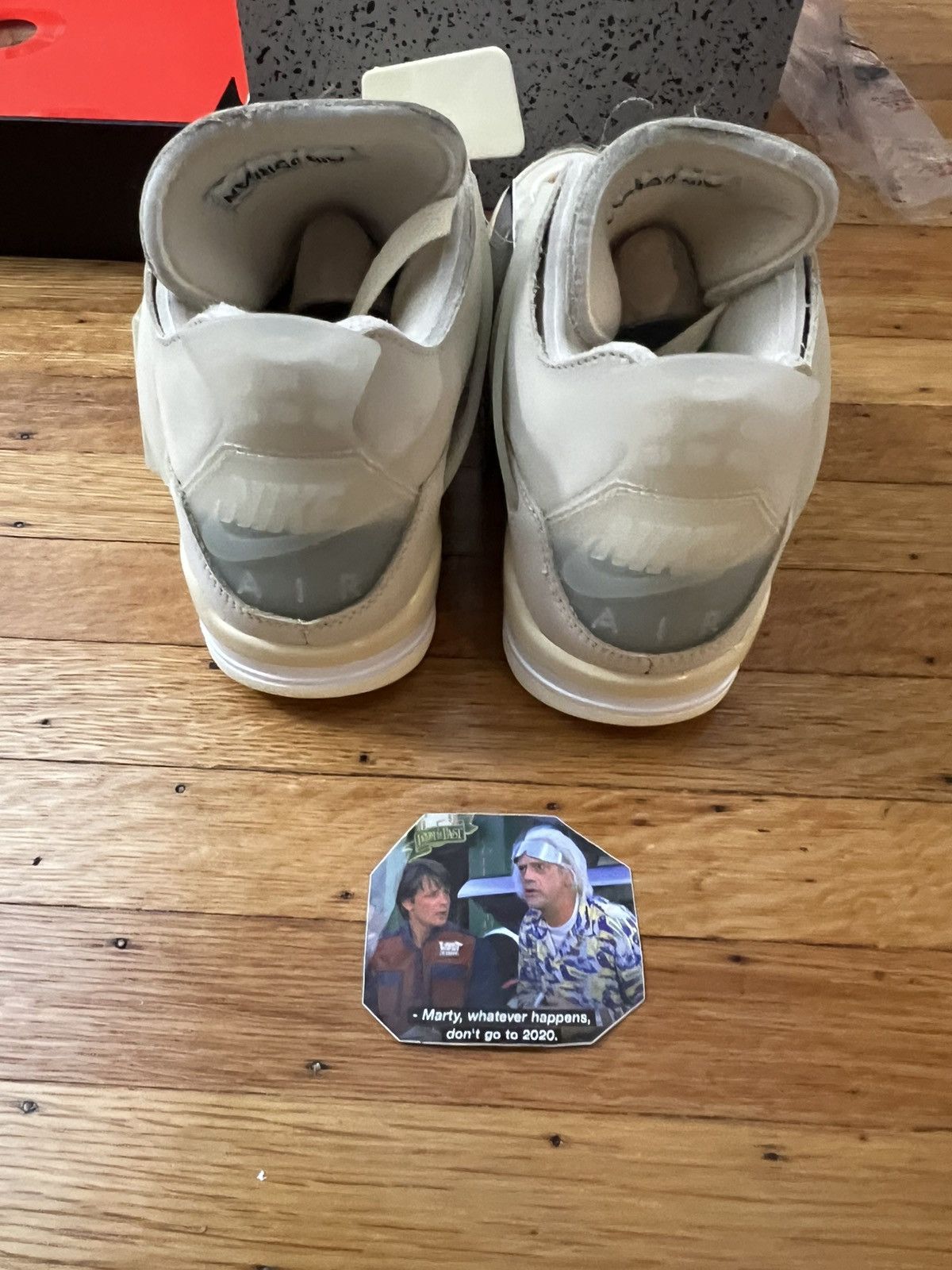 Jordan Brand × Off-White Jordan 4 Retro Off-White Sail (Women's) Size US 9 / EU 42 - 2 Thumbnail