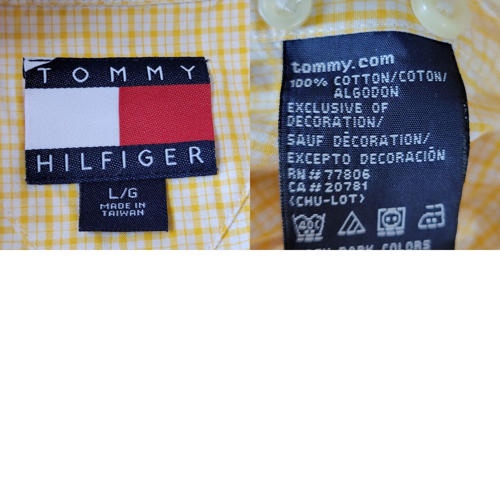 Tommy Hilfiger Tommy Hilfiger Mens Shirt Button-Down Plaid Flag Yellow White Multicolor 100% Cotton Long Sleeve XL? Size US L / EU 52-54 / 3 - 8 Thumbnail
