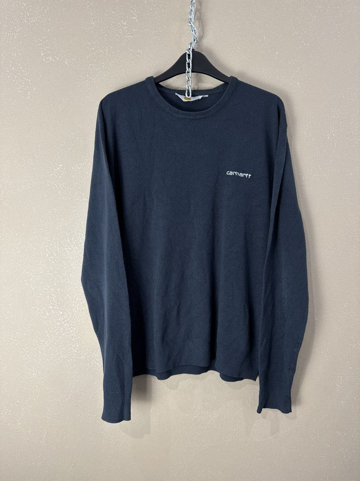 Carhartt Vintage Carhartt sweater navy embroidered logo size M/L Size US M / EU 48-50 / 2 - 1 Thumbnail