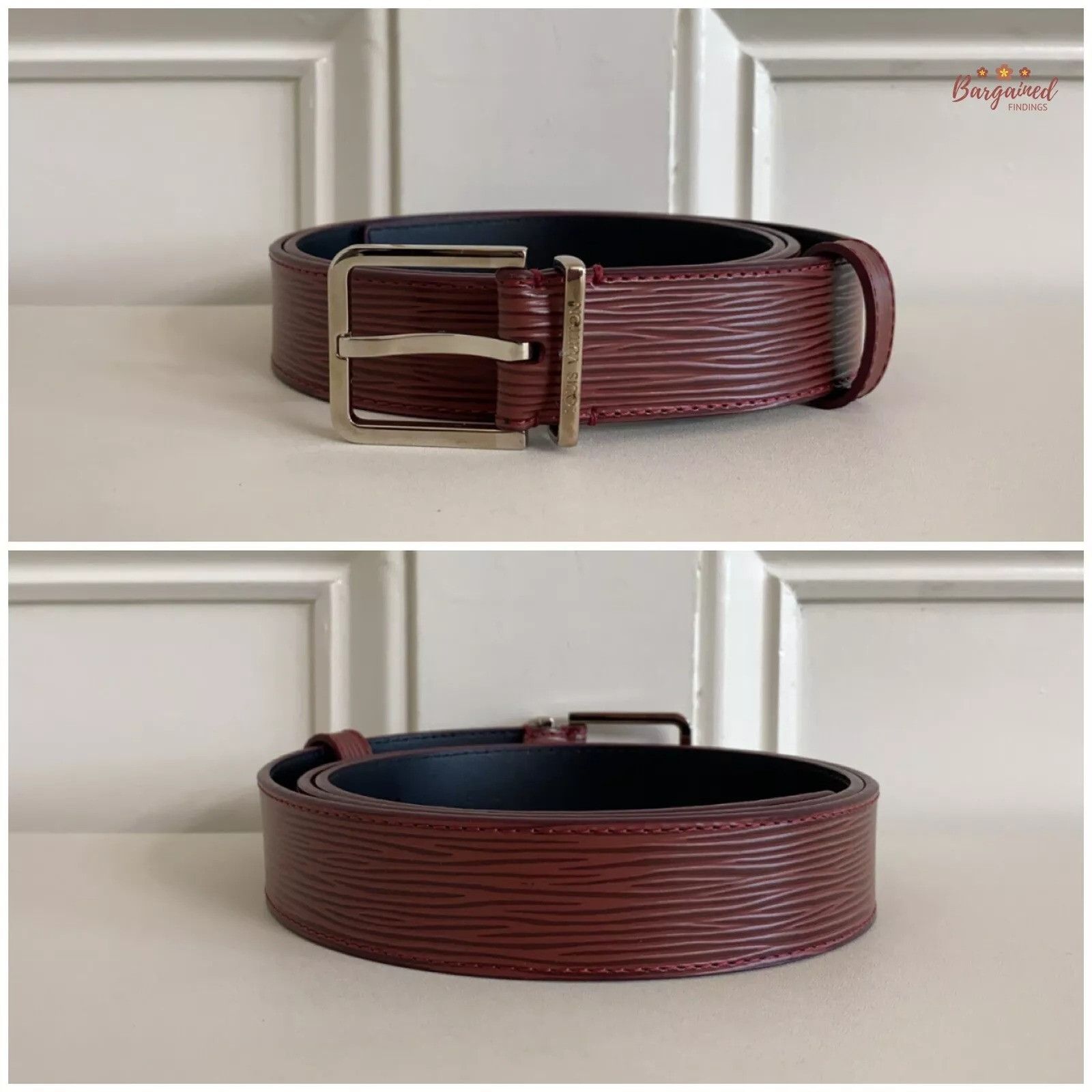 Louis Vuitton Louis Vuitton Epi Leather Silver Metal Square Buckle Belt Size 36 - 12 Thumbnail