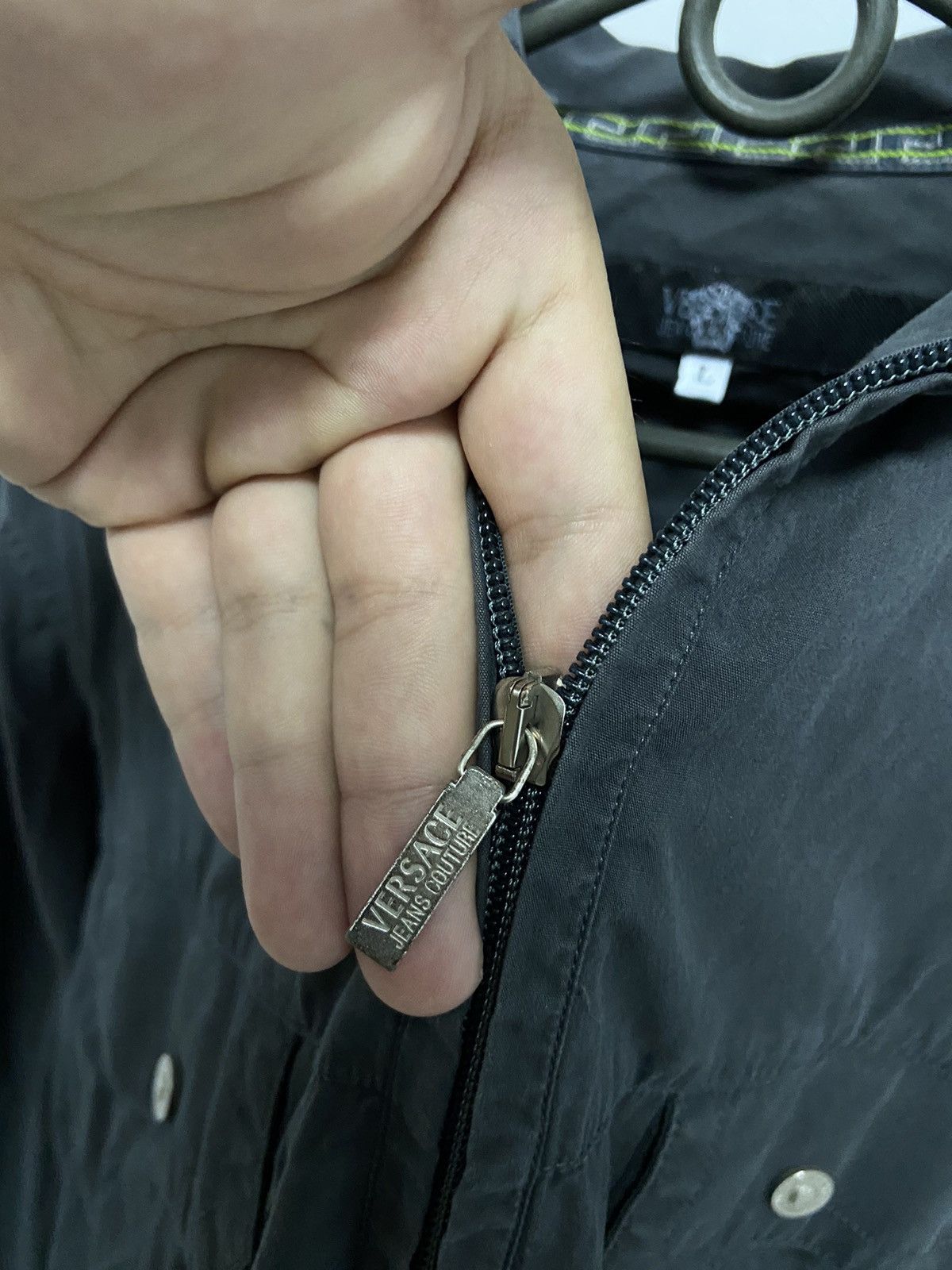 Versace × Vintage Versace Jacket Vintage small Logo Button Ups Zip Luxury Size US L / EU 52-54 / 3 - 9 Thumbnail