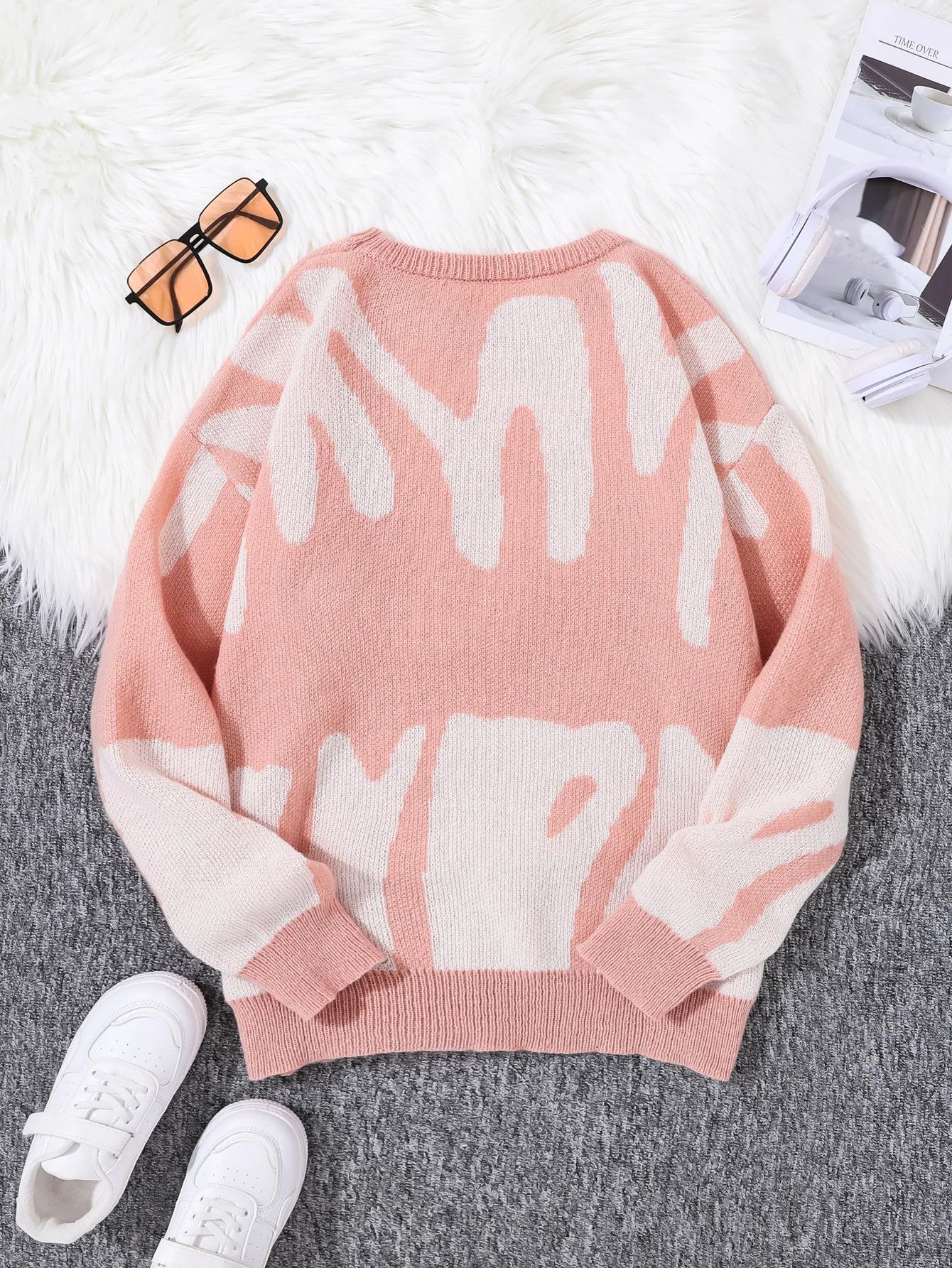 Japanese Brand × Vintage Ink Drip Sweater Size US L / EU 52-54 / 3 - 2 Thumbnail