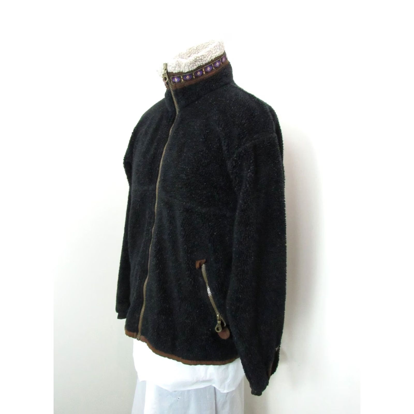 Vintage VINTAGE Kuhl ALF Fleece Jacket Mens Medium Navy Blue Outdoor Hiking Alfpaca Deep Pile Full Zip Polartec Size US M / EU 48-50 / 2 - 6 Thumbnail