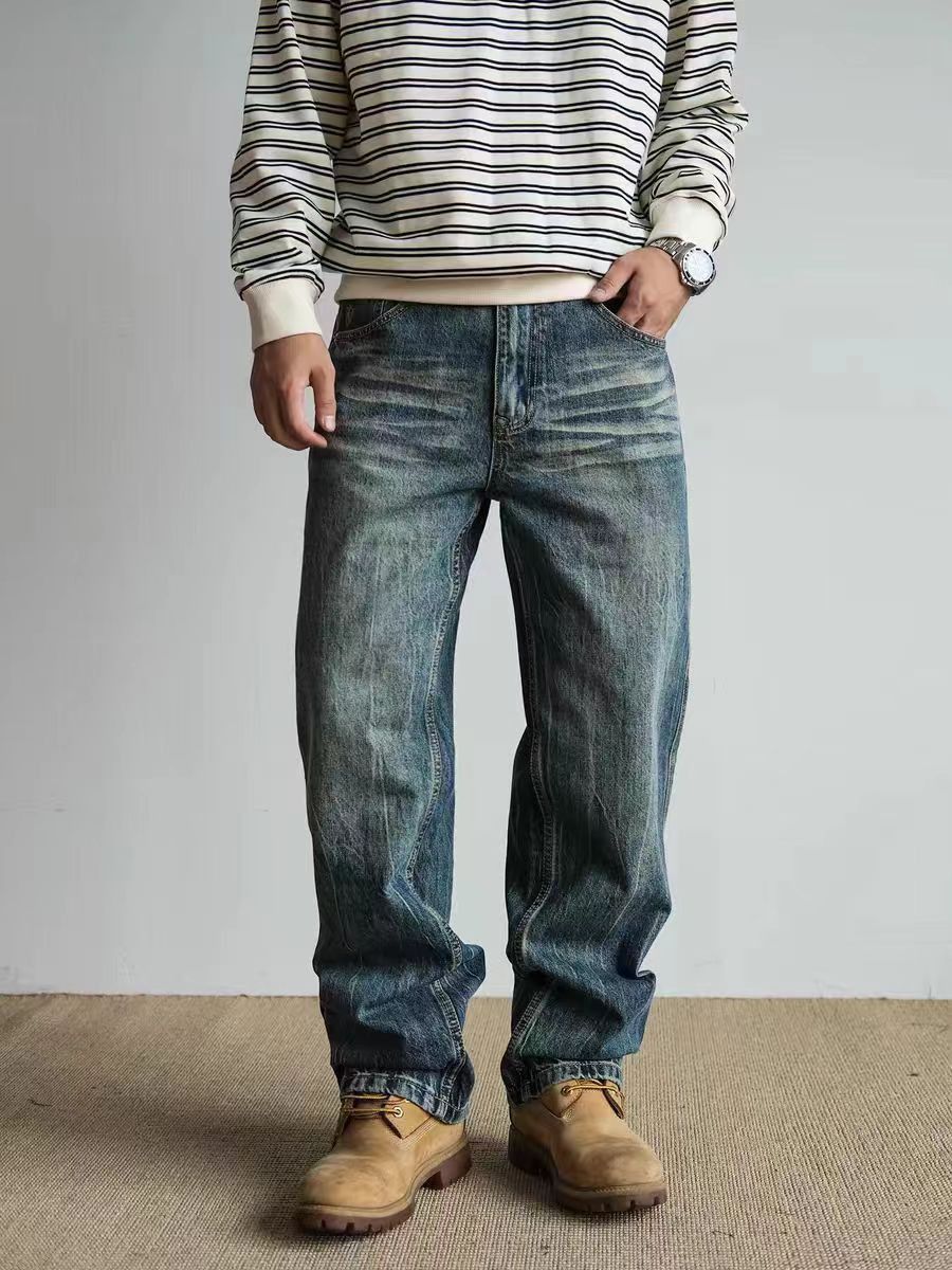 Japanese Brand × Vintage Vintage Washed and Aged Textured Blue Jeans Size US 34 / EU 50 - 3 Thumbnail