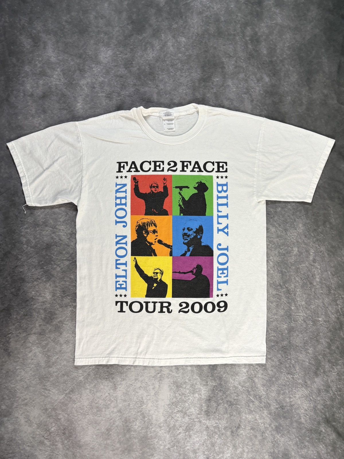 Band Tees 2009 Elton John Billy Joel Face 2 Face Tour Tee Shirt Band Size US L / EU 52-54 / 3 - 1 Thumbnail