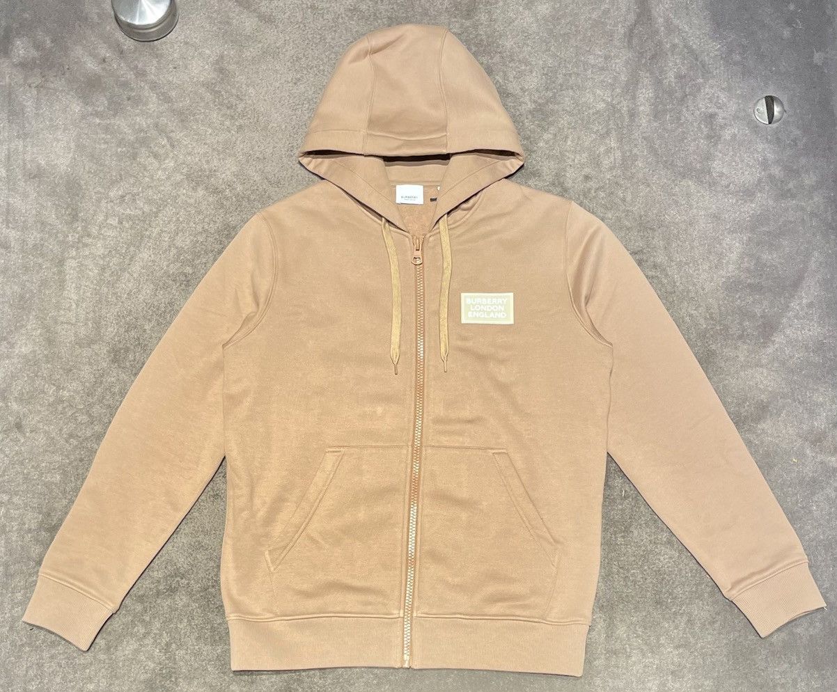Burberry Burberry London Chest Logo Print Zip Up Hoodie Grailed