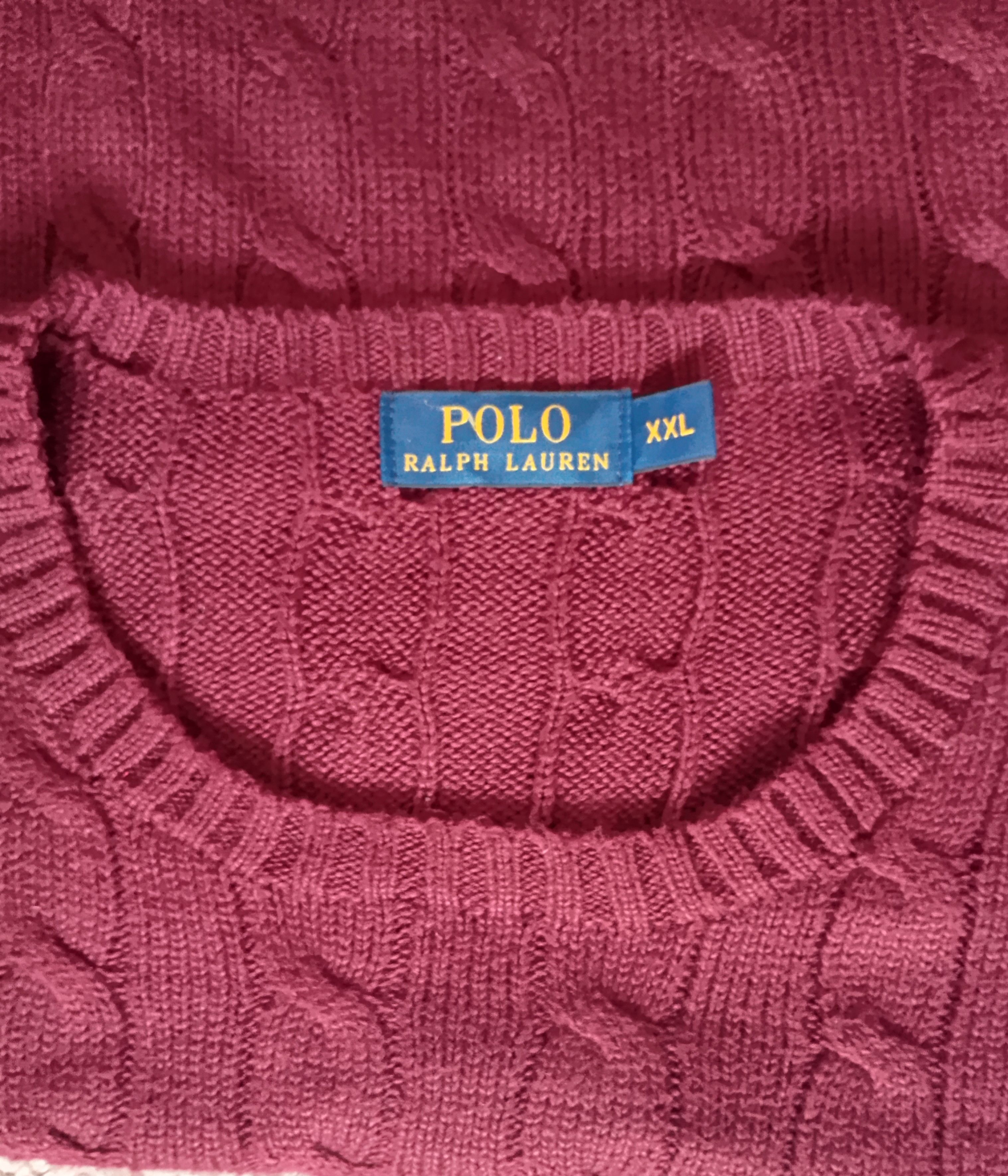 Polo Ralph Lauren × Vintage Vintage Polo Ralph Lauren Cable Knit Sweater Size US XXL / EU 58 / 5 - 8 Thumbnail
