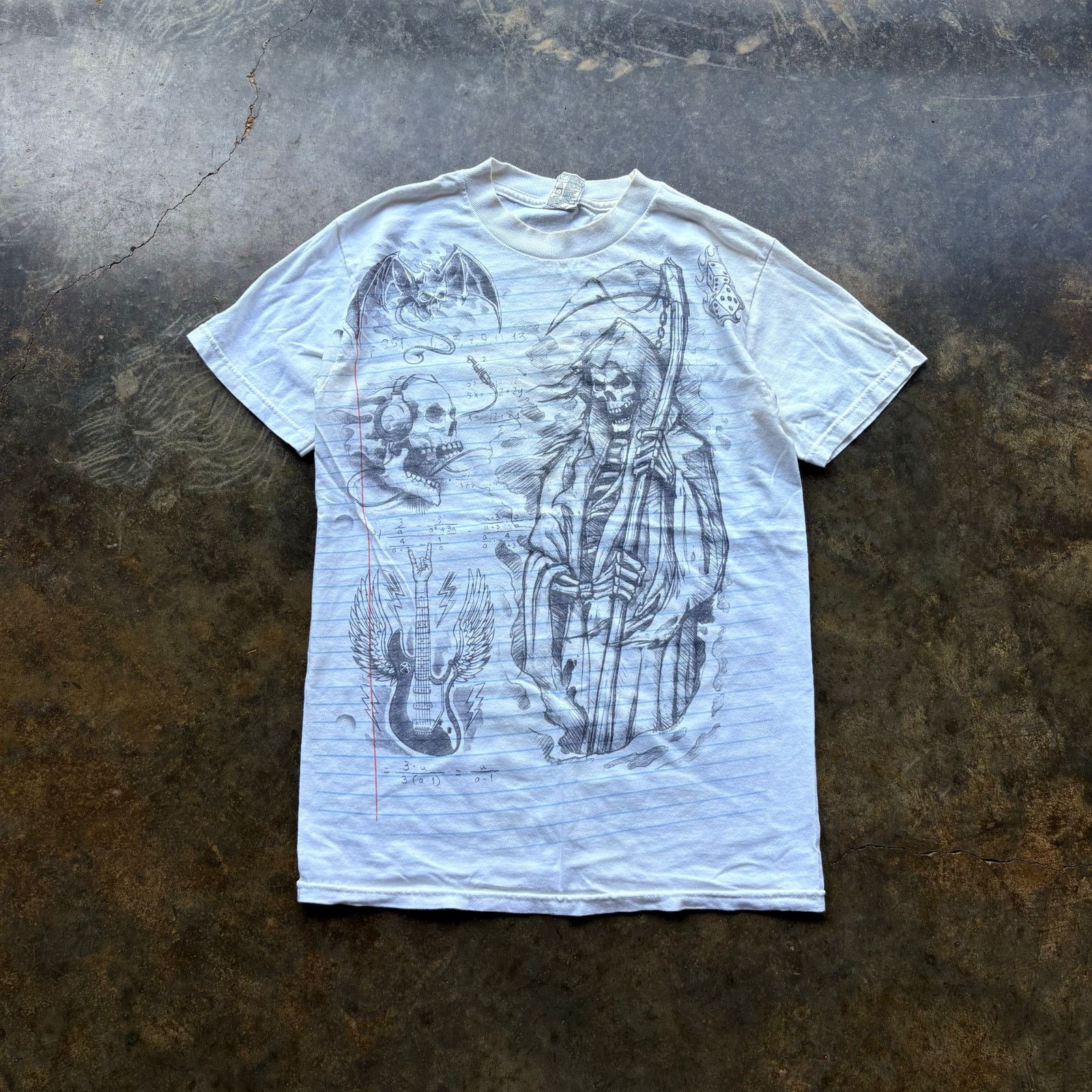 Vintage Cool Vintage Y2K Grim Reaper Sketch Notebook T-shirt Size US S / EU 44-46 / 1 - 1 Thumbnail