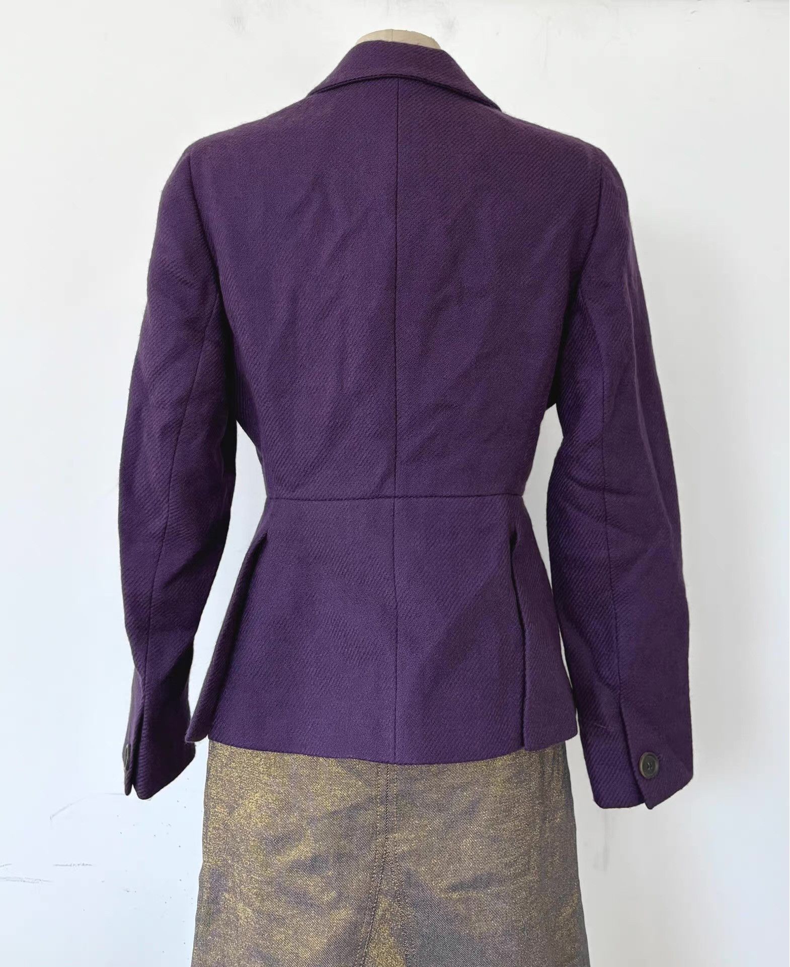 Prada Prada Women's Purple Wool Blazer Ｑ21 Size 50R - 8 Thumbnail