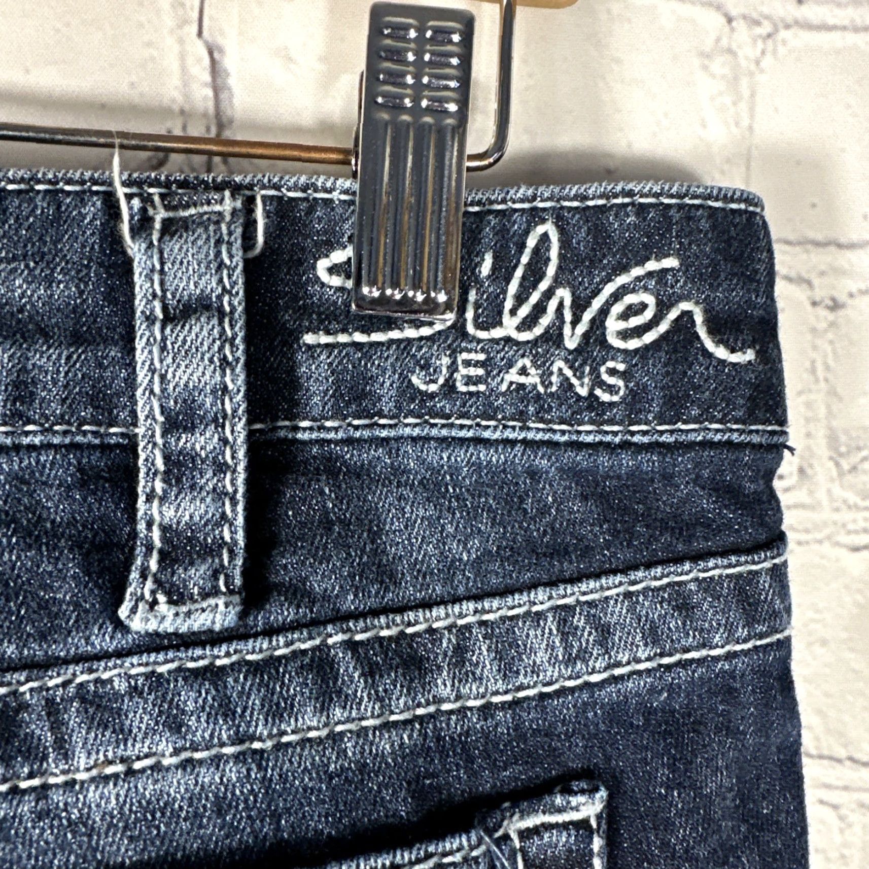 Silver Jeans Co. Silver Jeans Aiko Bootcut Jeans Women's Size 31x33 Stretch Dark Low Rise Thick Size 24" / US 00 / IT 34 - 6 Thumbnail