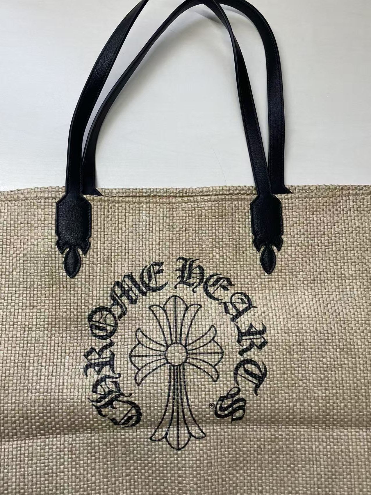 Chrome Hearts Chrome Hearts Straw Beige Cross Logo Tote Bag Size ONE SIZE - 5 Thumbnail