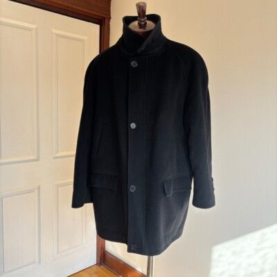 Other Valente Wool Cashmere Overcoat Topcoat Black Plaid Lined Mad Size US XL / EU 56 / 4 - 13 Thumbnail